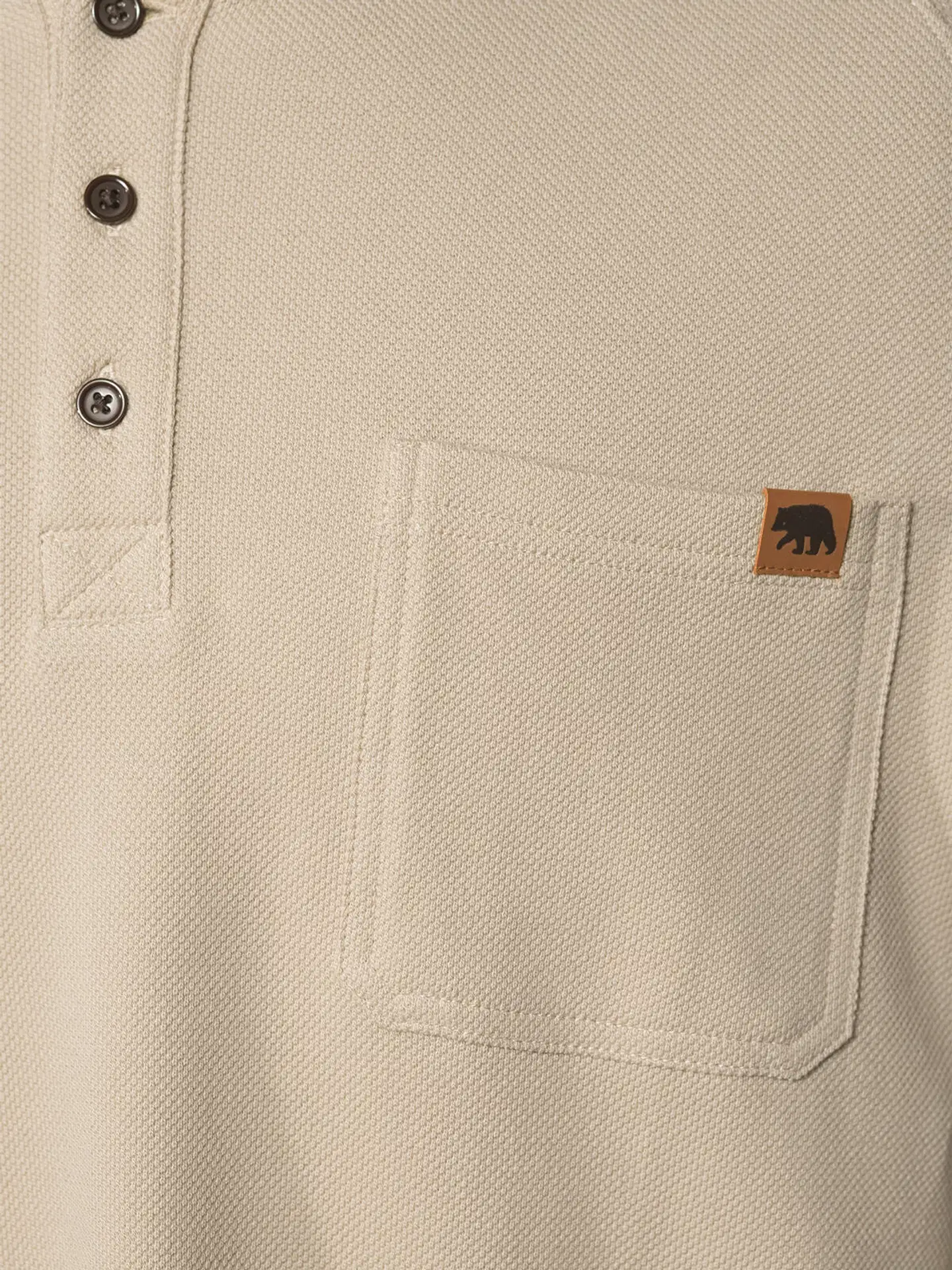 House miesten henley-paita tasku 195H292605 - Beige - 5