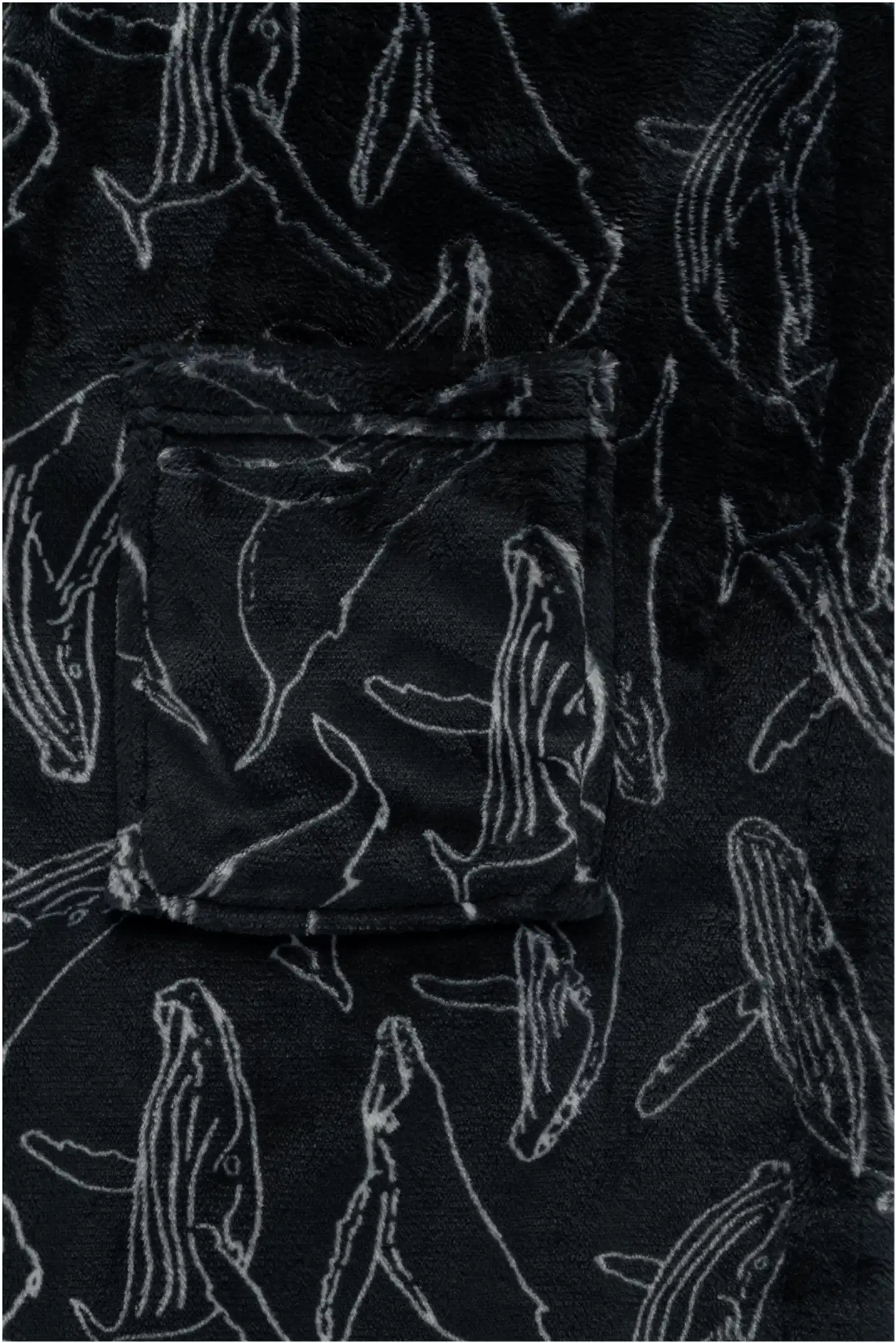 House lasten fleece-kylpytakki valas 232H382632 - MUSTA - 3