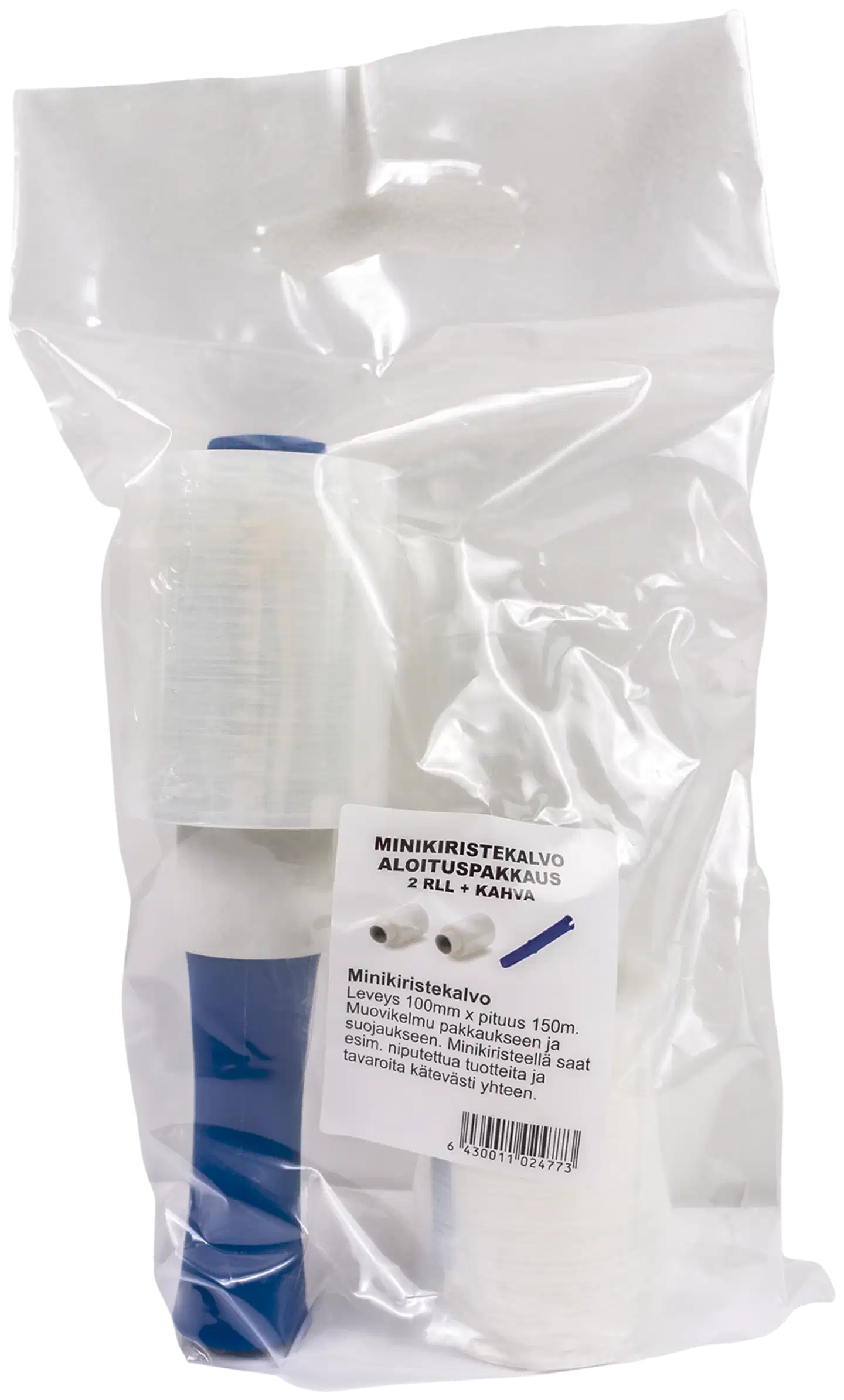 Telpak minikiristekalvo 20 µ 100mm 150m 2rll+kahva - 2