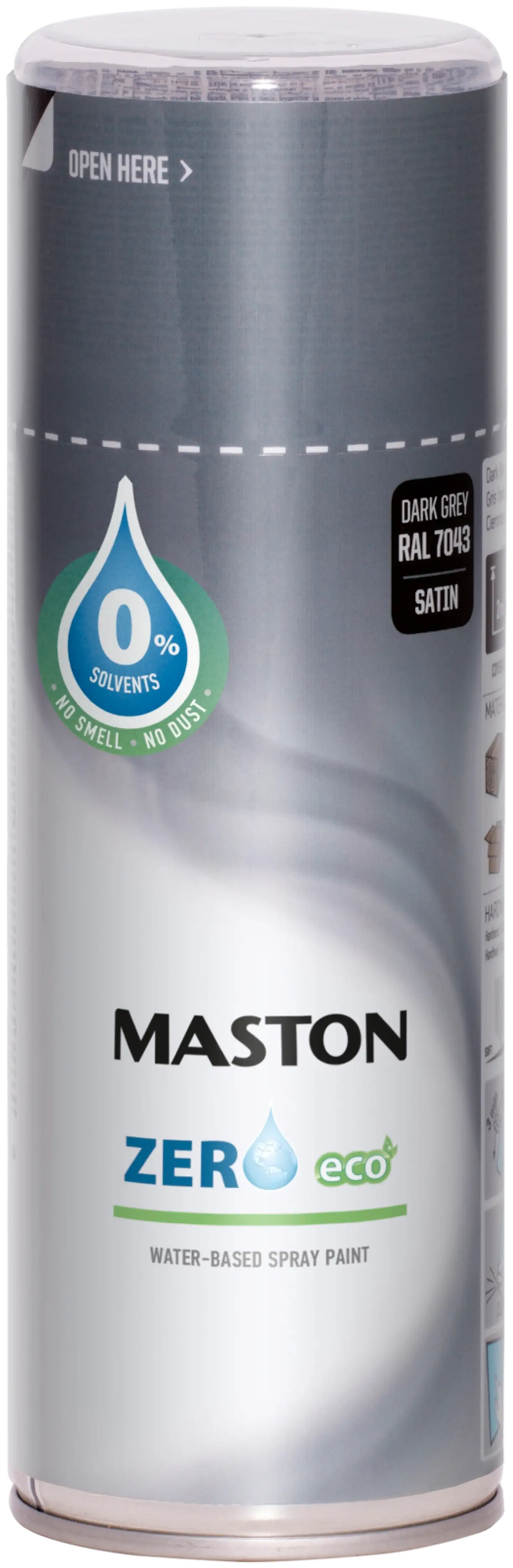 Maston spraymaali Zero 400 ml tummanharmaa RAL7043 kiiltävä