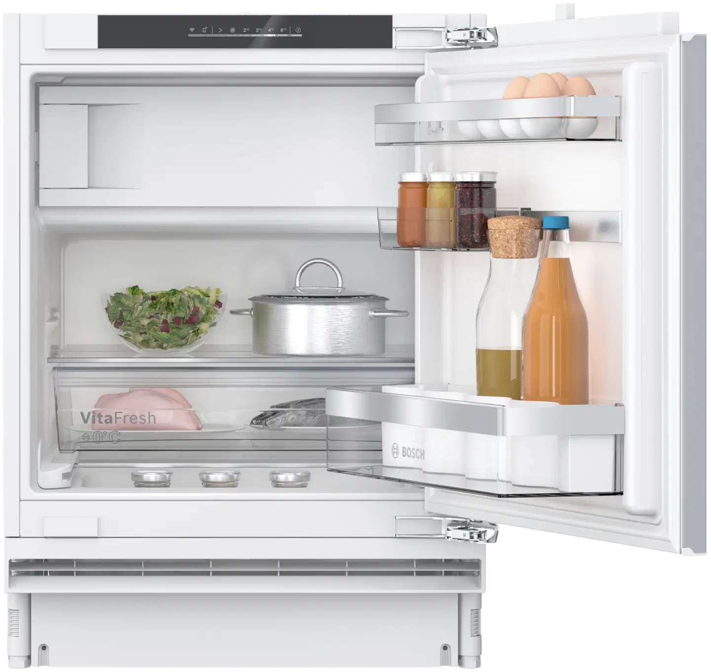 Bosch Serie 6 työtason alle sijoitettava jääkaappi pakastinlokerolla 82 x 59.8 cm pehmeästi sulkeutuva litteä sarana - 1