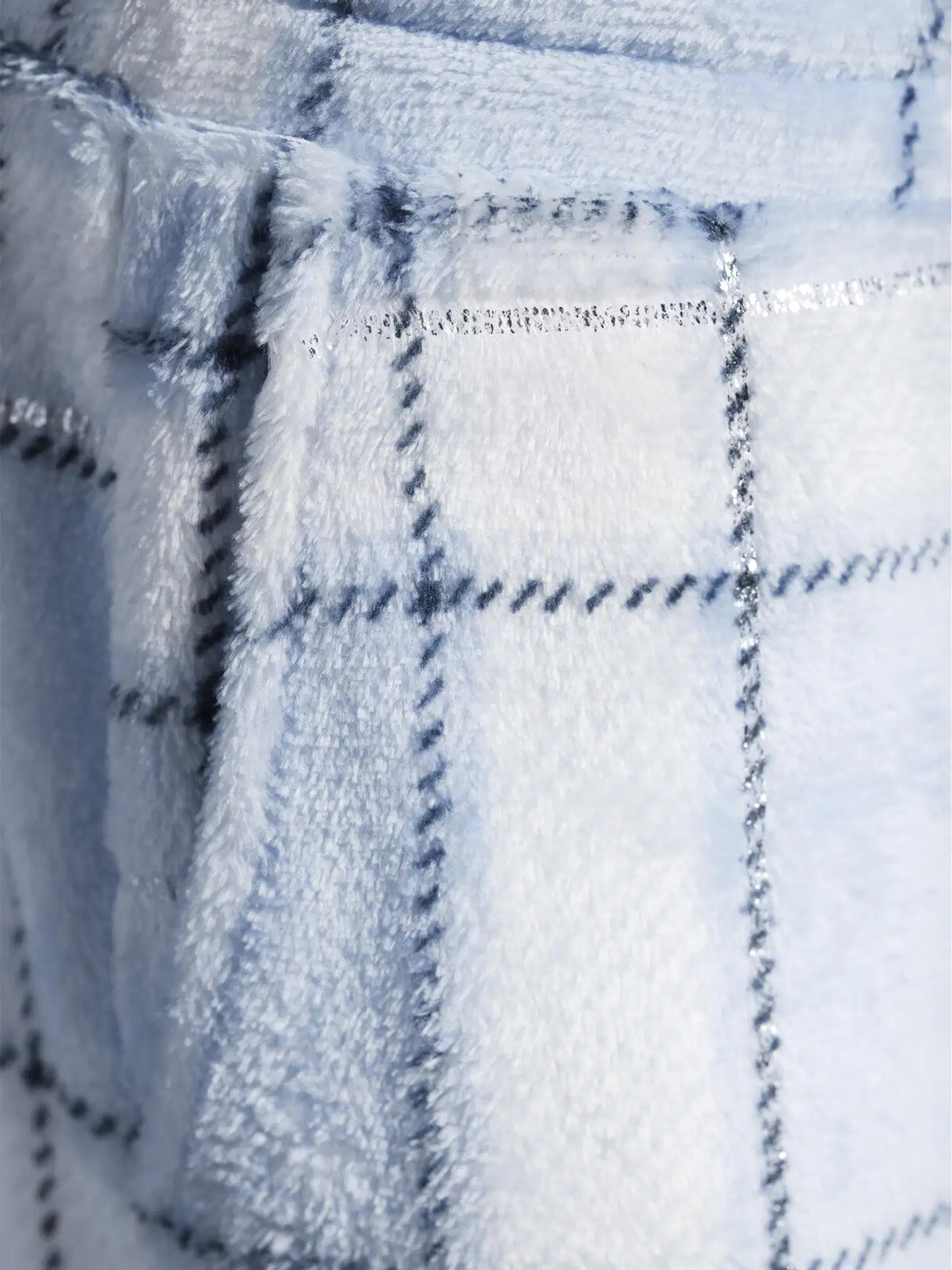 Actuelle naisten fleecehousut 212A382636 - Blue check - 5