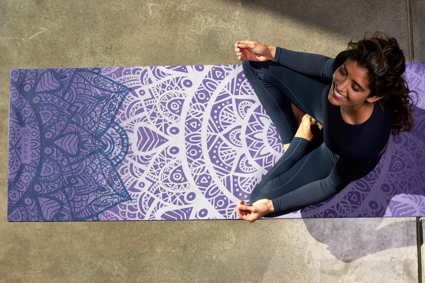 Gaiam joogamatto Purple Lattice 4mm Printed - 5