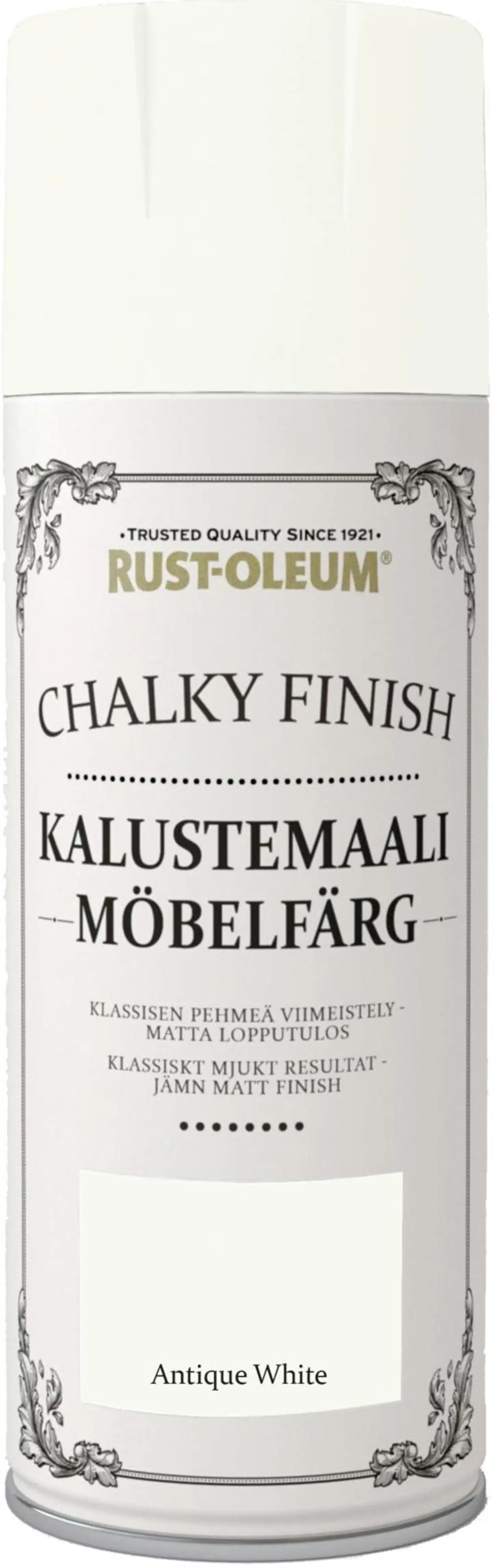 Rust-Oleum Chalky Finish 400ml kalustemaali spray luonnonvalkoinen - 1