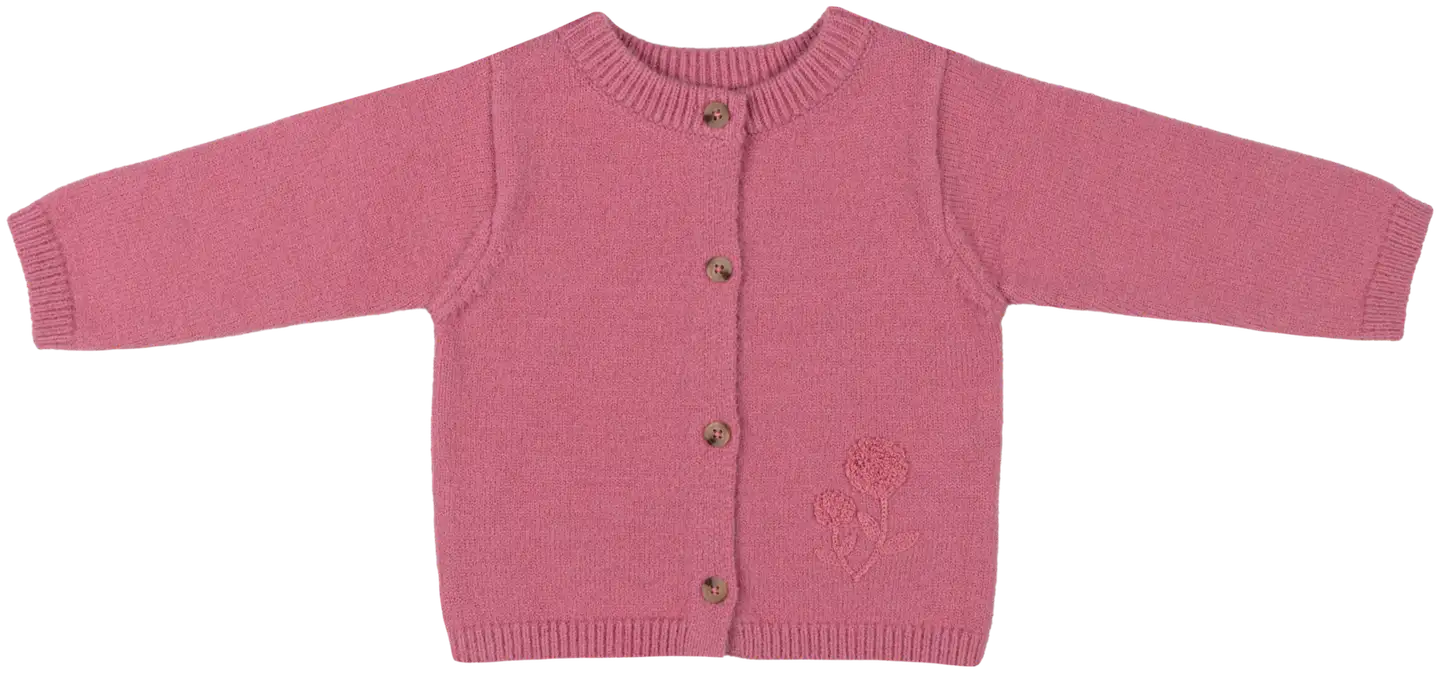 TEX BABY vauvojen neuletakki Kukka - PINK 9 - 1