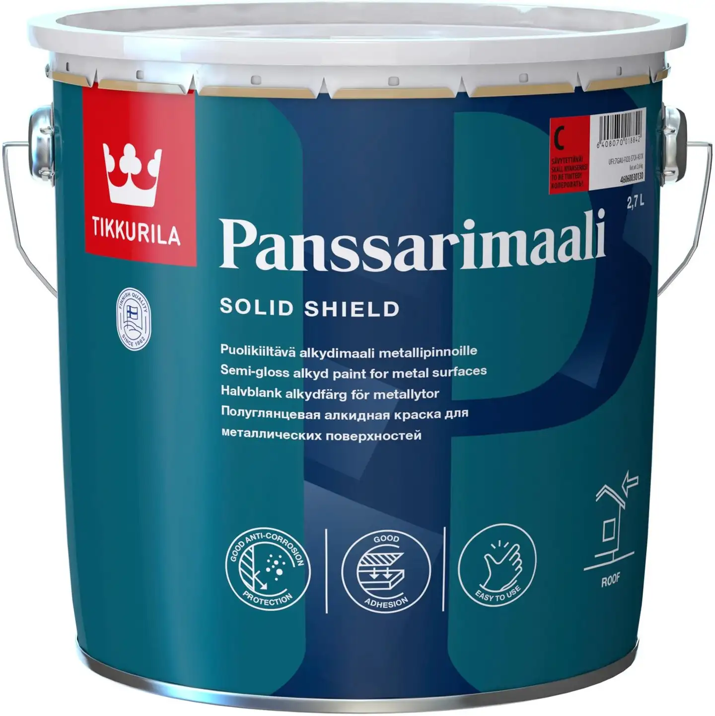 Tikkurila peltikattomaali Panssarimaali 2,7 l C sävytettävä puolikiiltävä