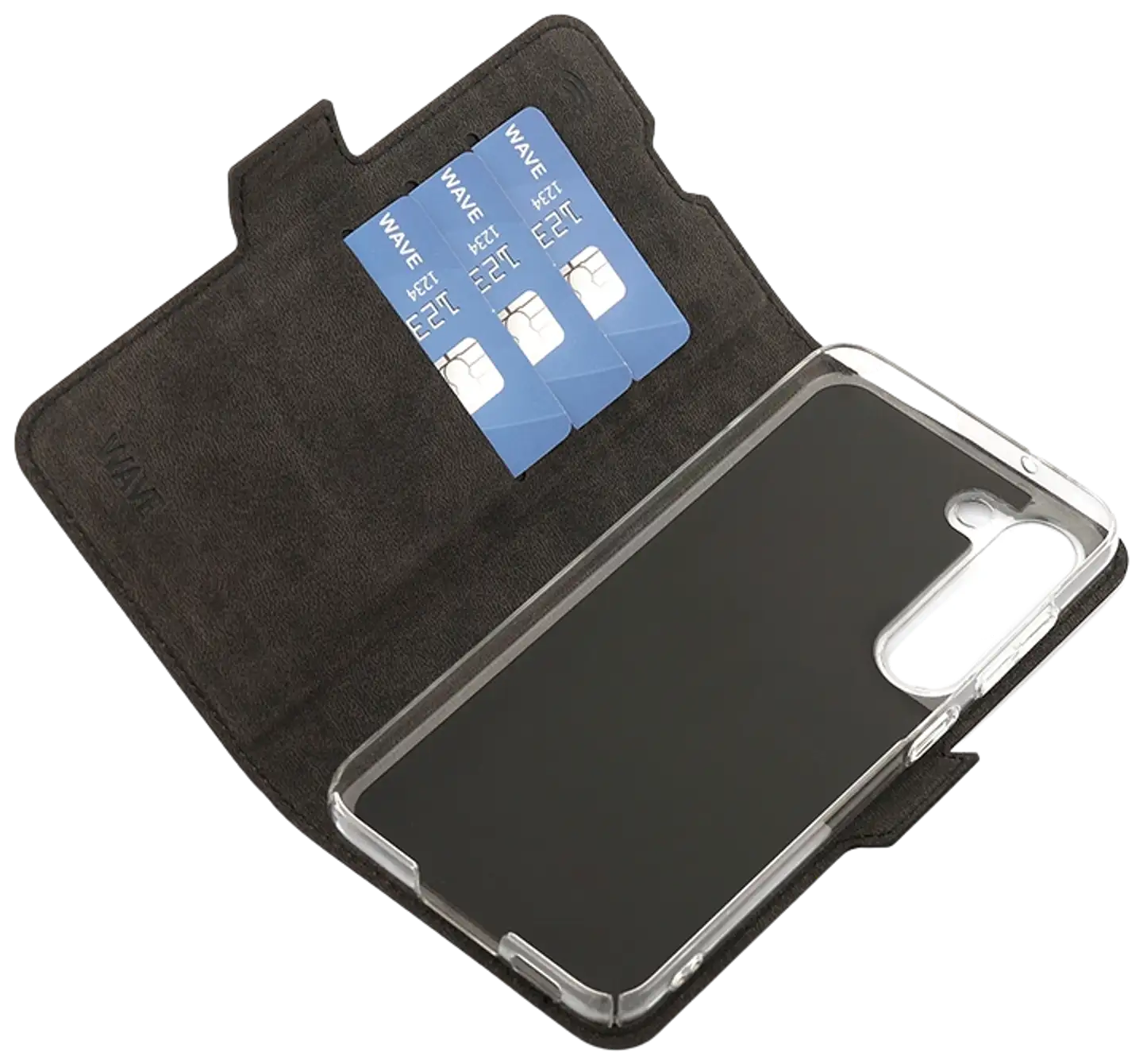 Wave Book Case, Samsung Galaxy S23 5G, Musta - 4