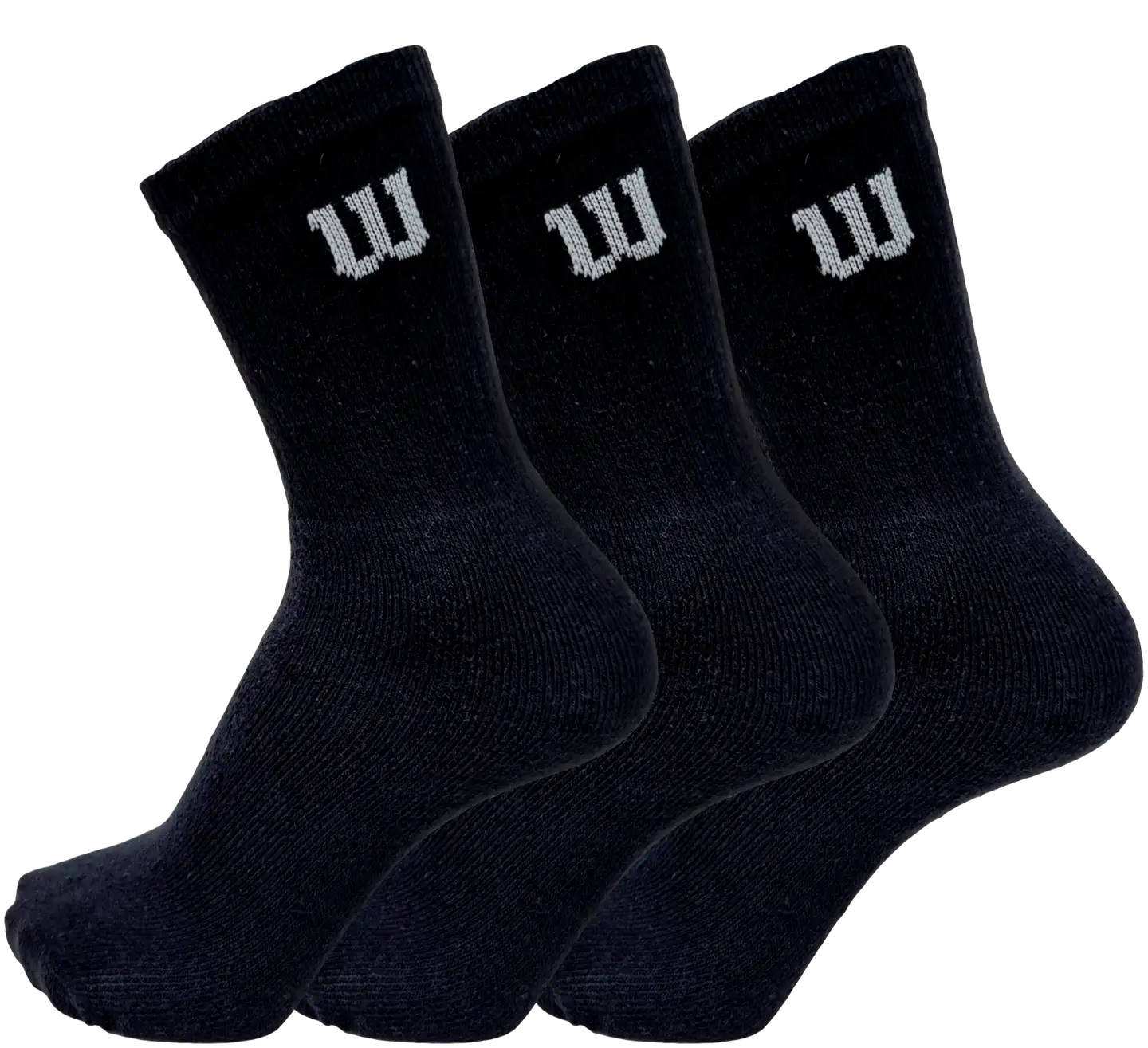 Wilson miesten urheilusukat 3-pack - BLACK