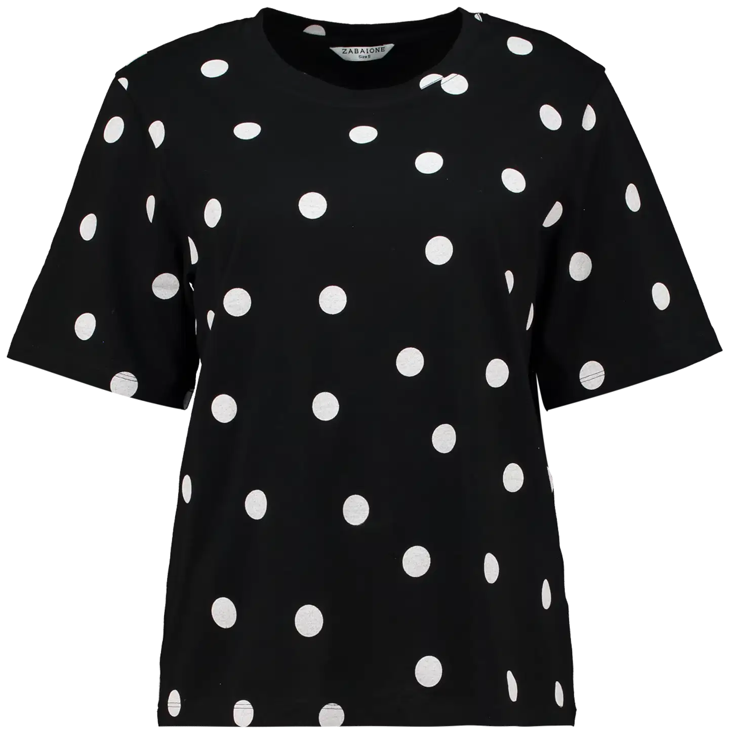 Zabaione naisten t-paita Lo44uisa - P dot black offwhite - 1