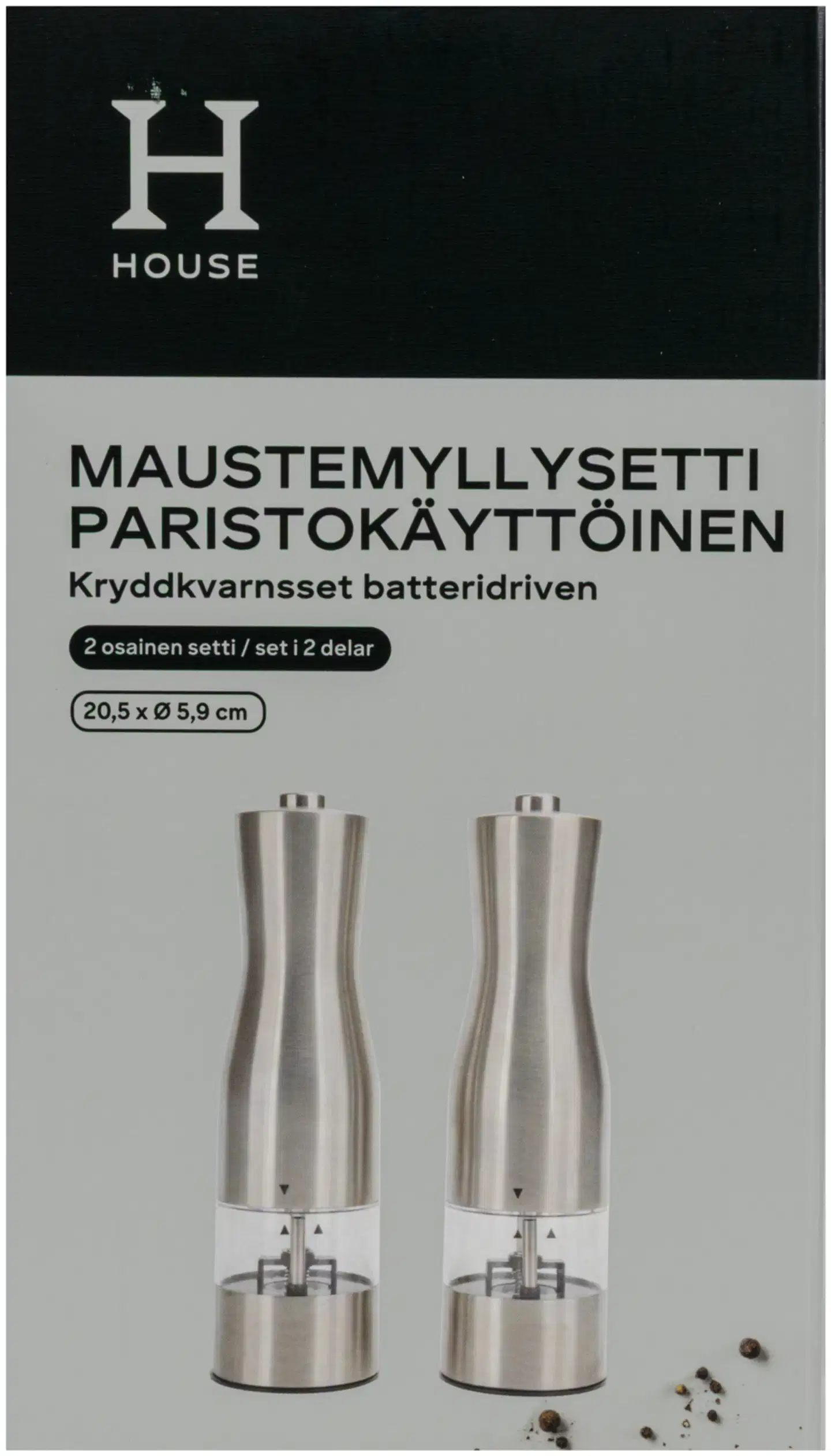 House paristokäyttöinen maustemylly 2-pack - 2