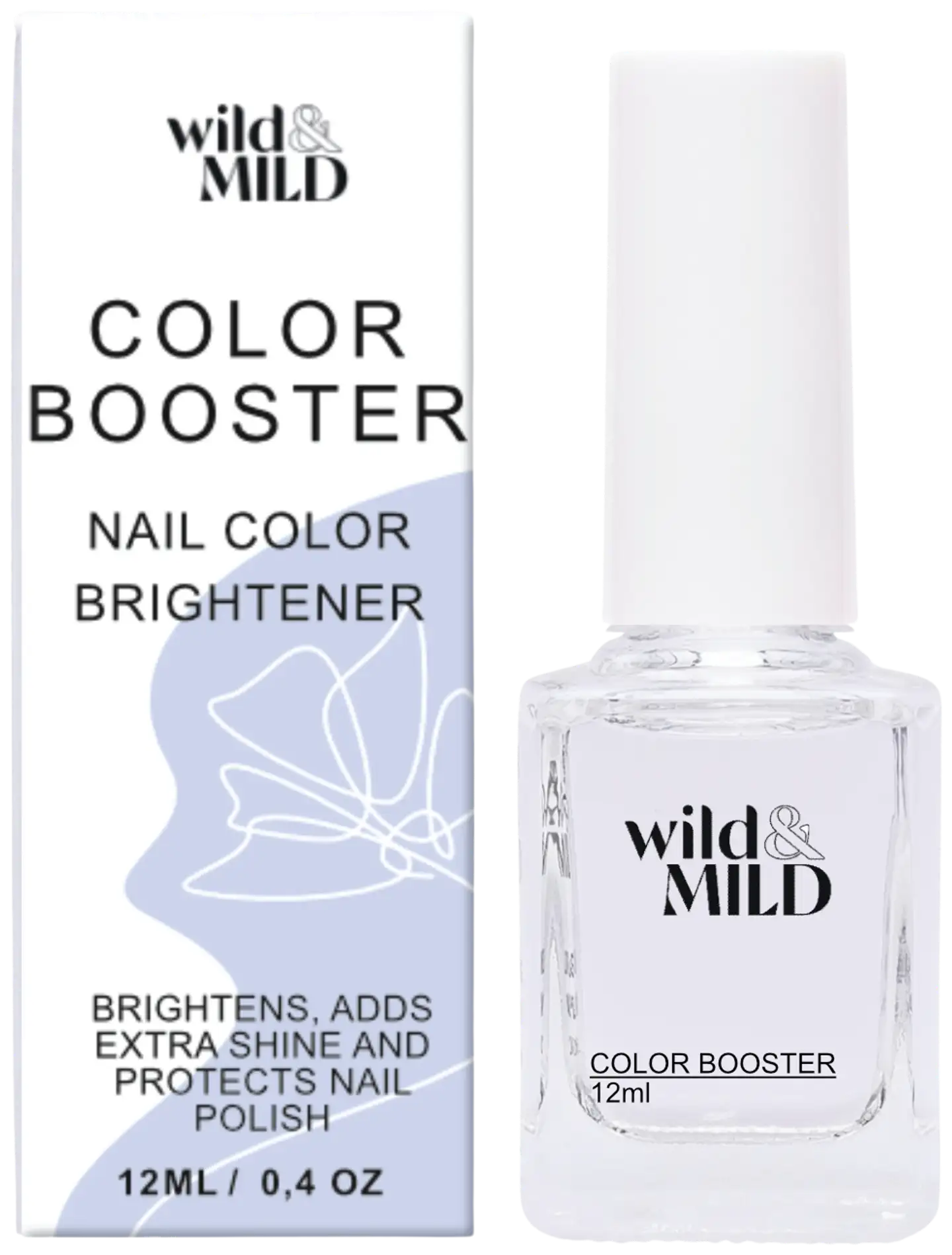 Wild&Mild Color Booster - Nail Color Brightener Top Coat N002 12 ml