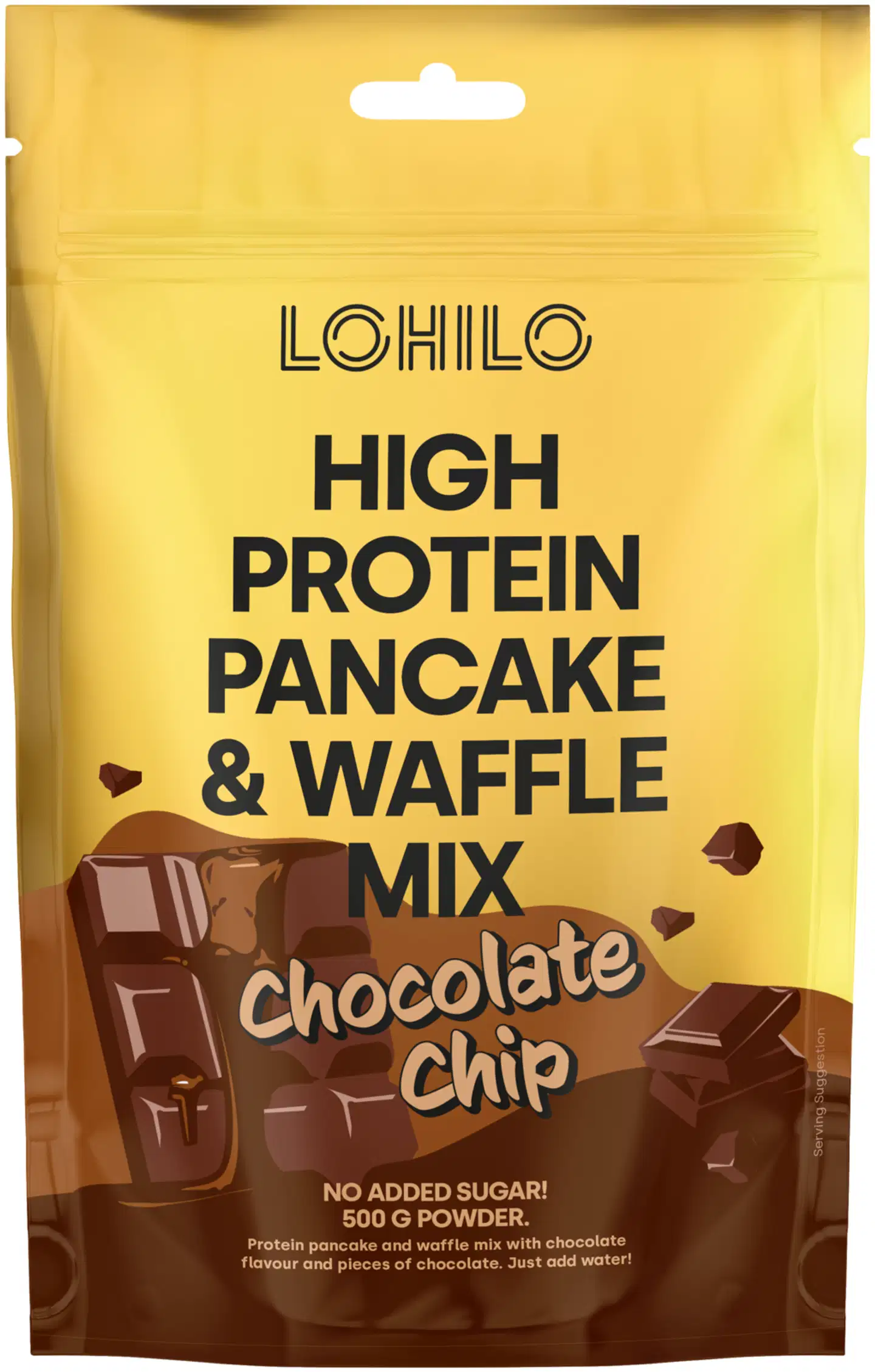 LOHILO Proteiinipannukakku- ja vohvelijauhoseos chocolate chip 500g