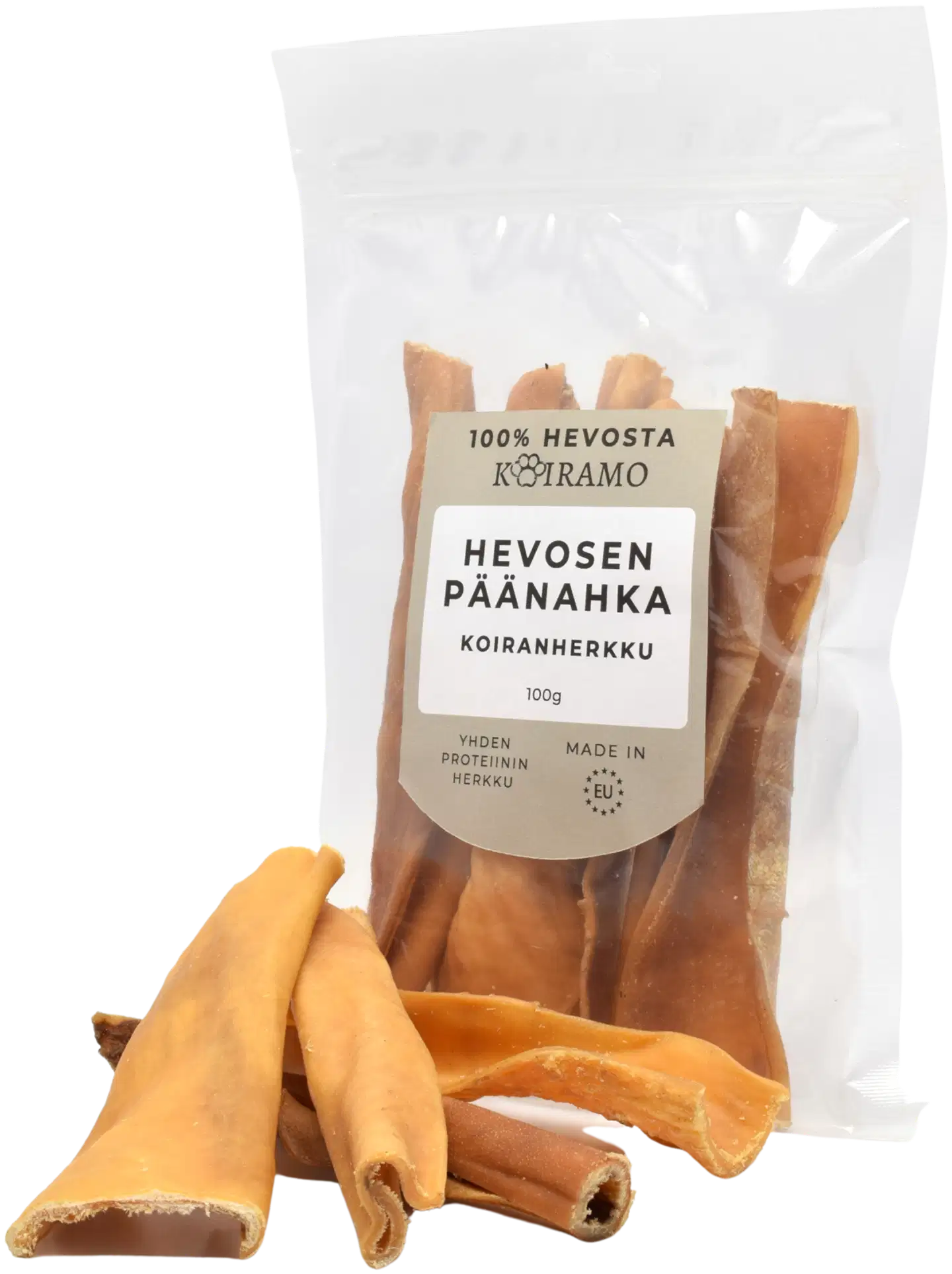 Hevosen päänahka koiranherkku pureskeluun 100g Koiramo - 2