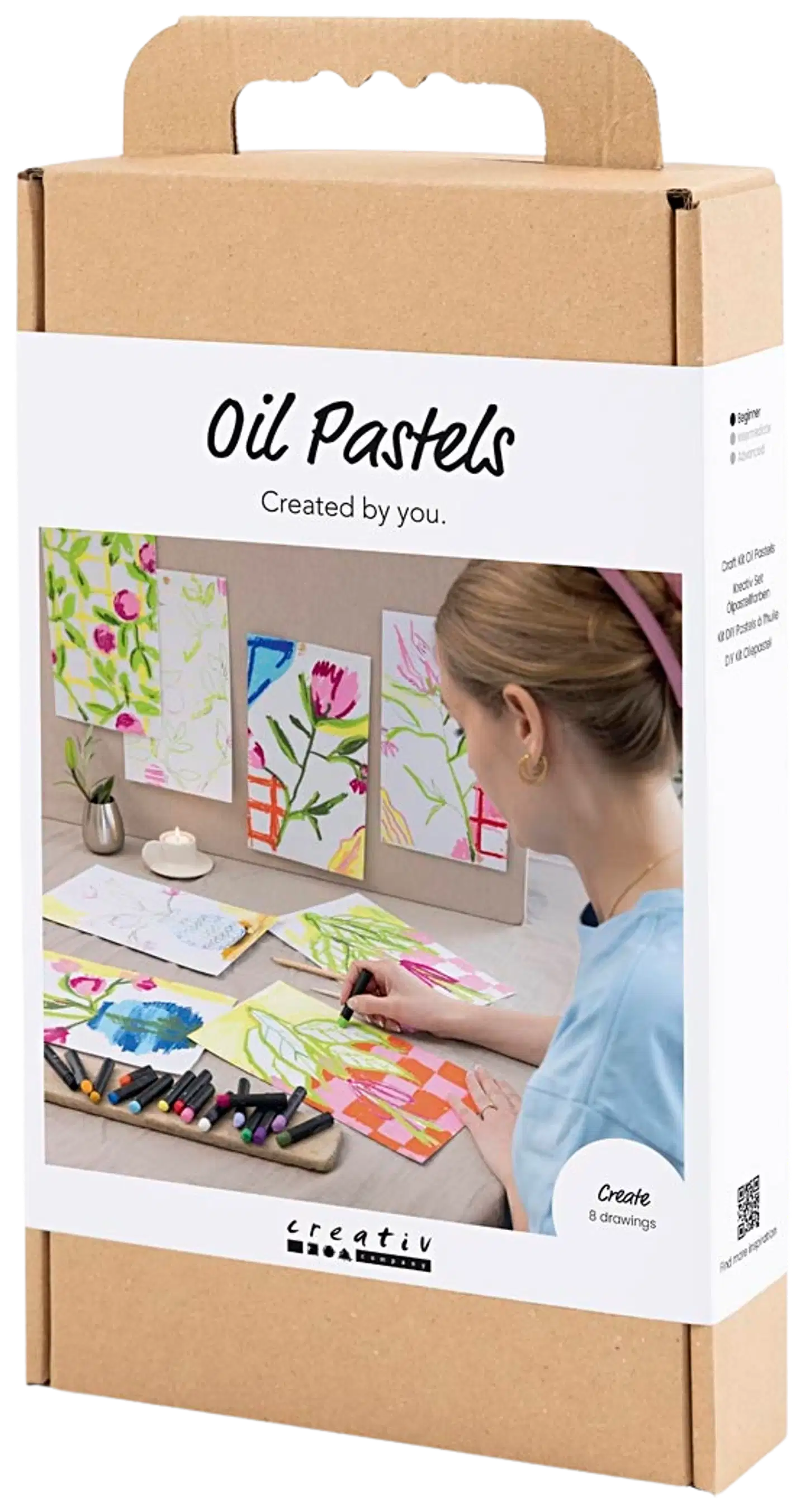 Creativ Company öljypastellit askartelusetti, kukat - 3