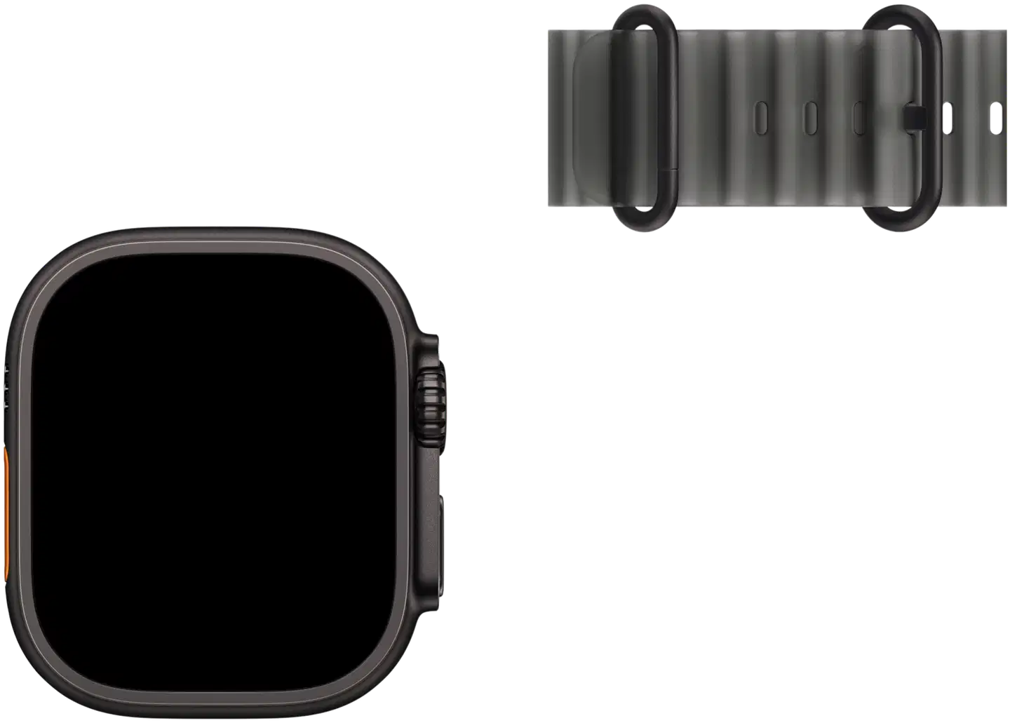 Apple Watch Ultra 4 GPS + Cellular 49 mm:n musta titaanikuori ja läpikuultavanmusta Ocean-ranneke - MJAY4KS/A - 5