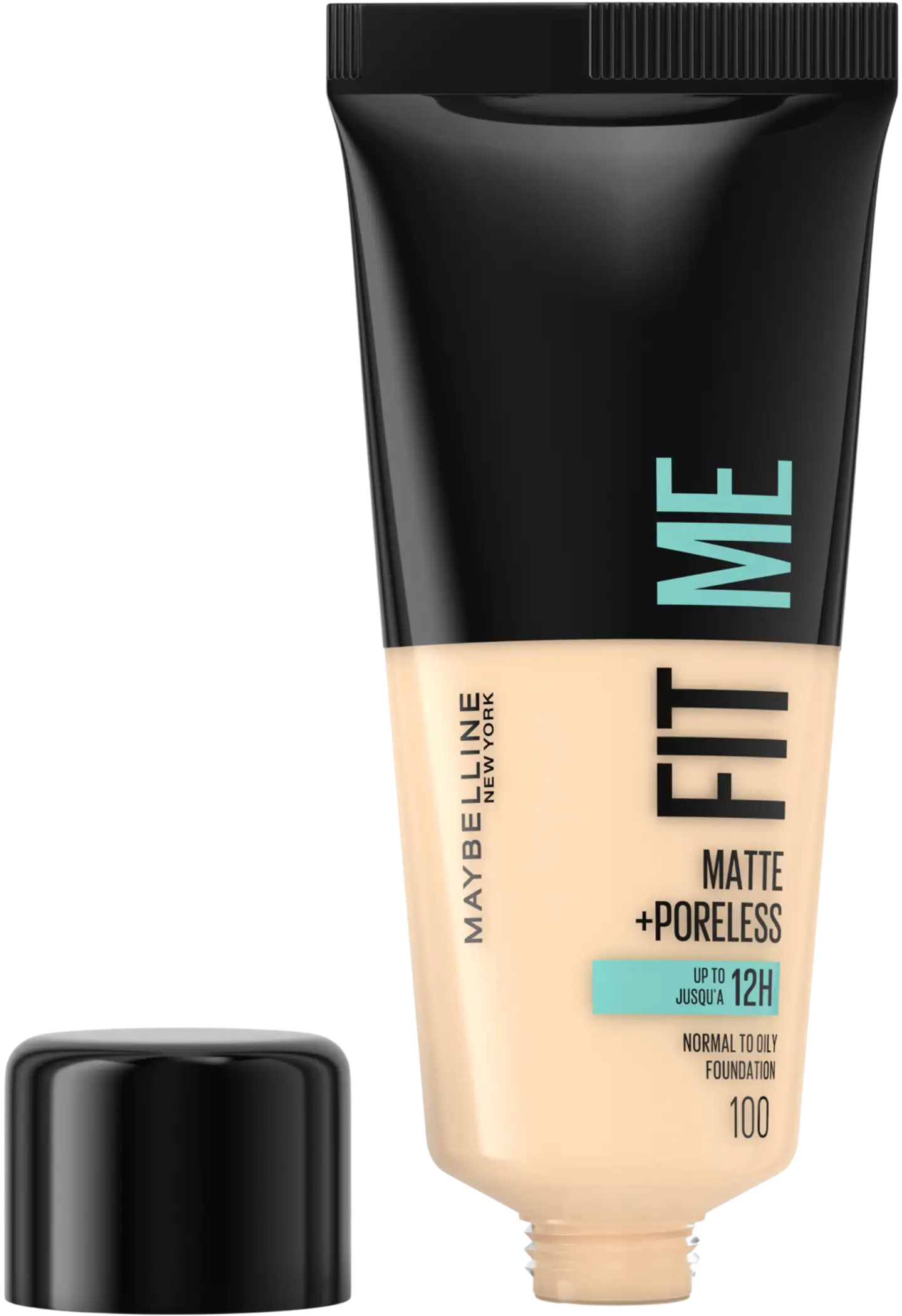 Maybelline New York Fit Me Matte+Poreless -meikkivoide 100 Warm Ivory 30ml - 2