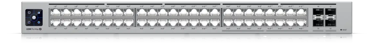 Ubiquiti 48-porttinen multi-gigabit PoE++ -kytkin Layer 3 -ominaisuuksilla USW-PRO-MAX-48-POE - 2