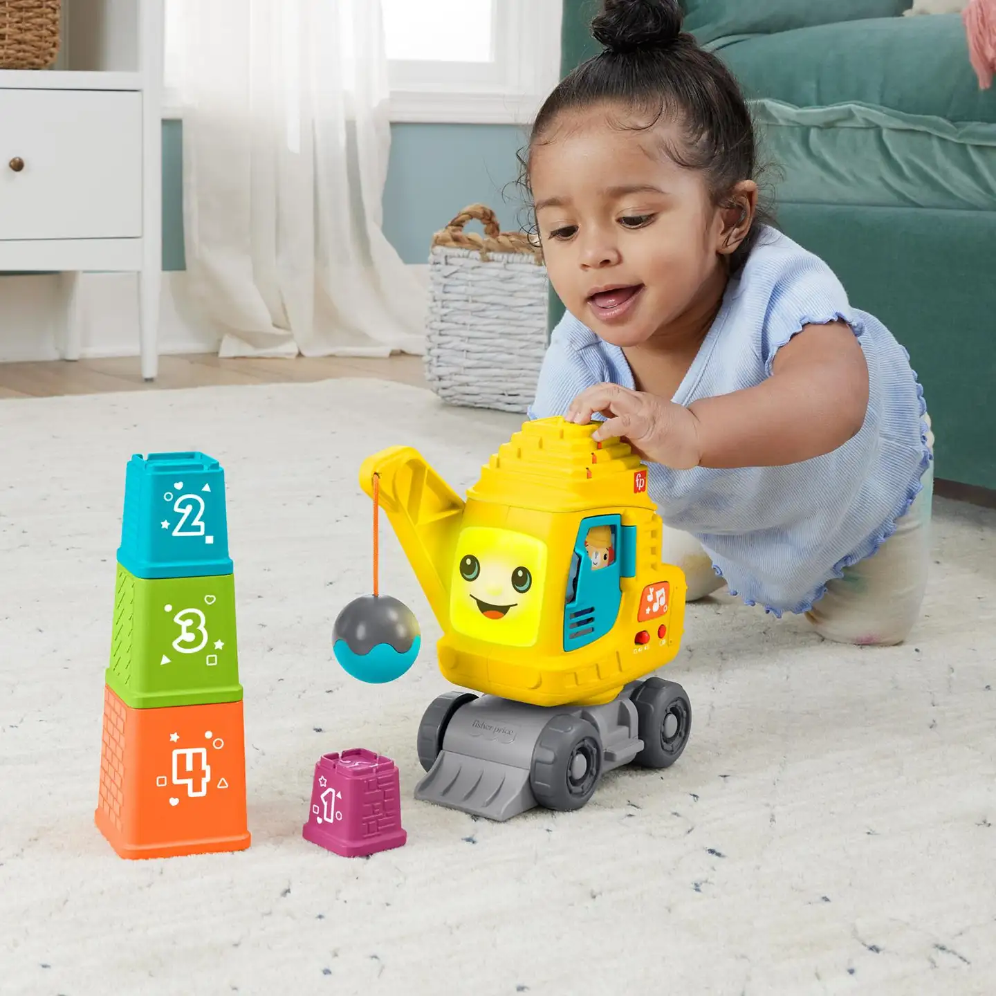 Fisher-Price Count And Stack Crane -Kaivuri - 5