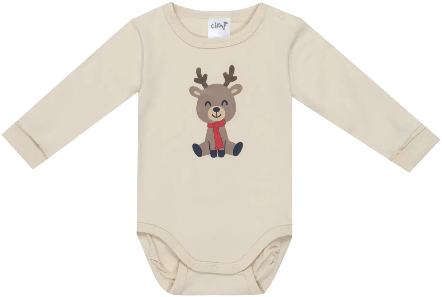 Ciraf vauvojen body Pikku Poro 250B262944 - 12-0304tcx whitecap gray - 1