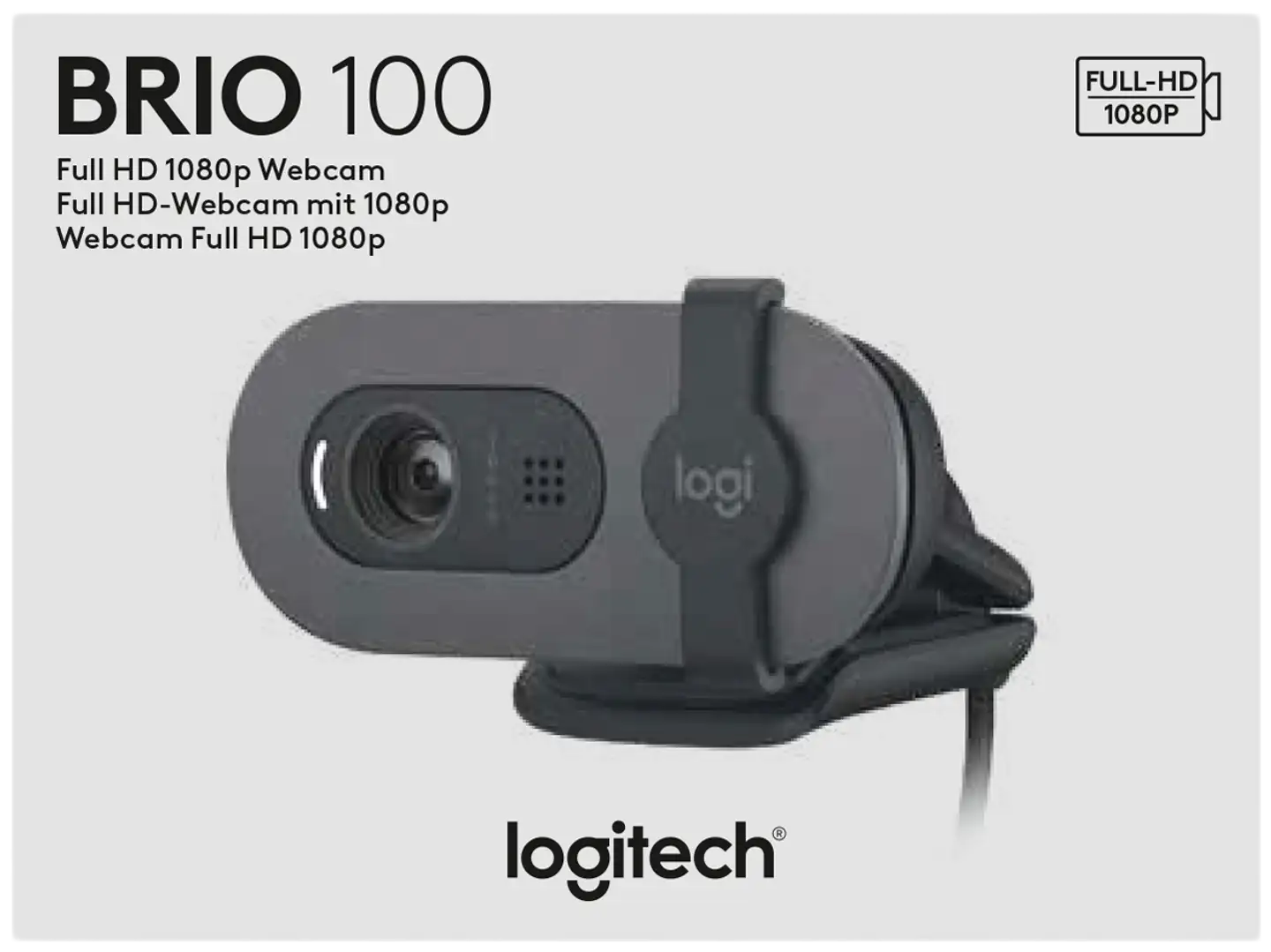 Logitech Webbikamera Brio 100 - grafiitti - 2