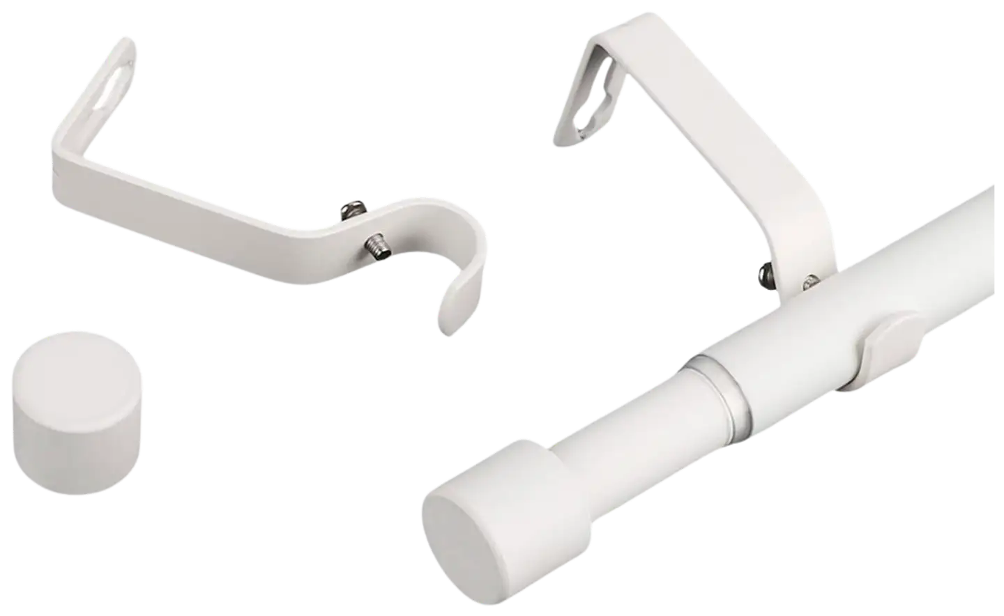 Ihanin verhotanko Sofia mattavalkoinen 16/19mm 120-210cm - 2