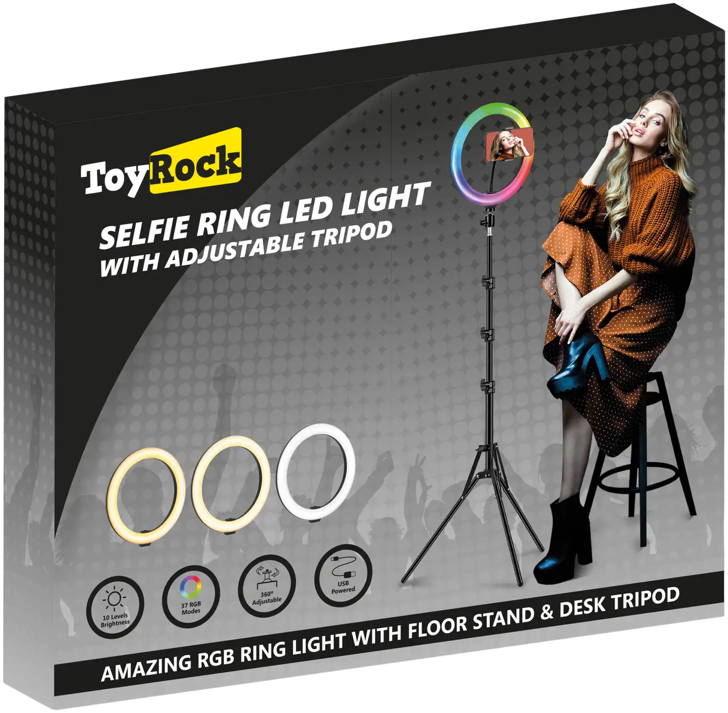 Rengasvalo 26 cm säädettävällä jalalla - 1