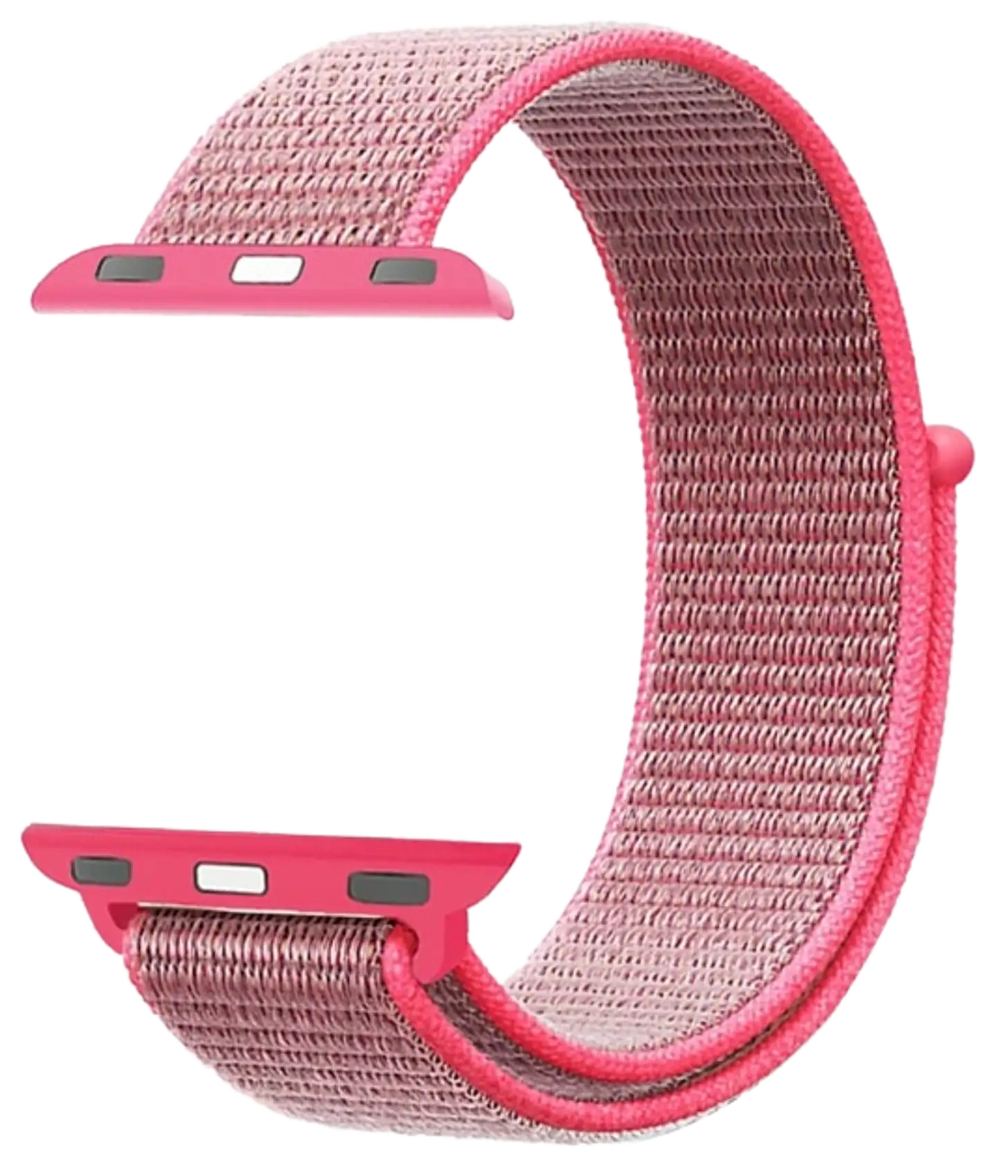 Wave Nailonranneke, Apple Watch 42mm (Series 1-9) / Apple Watch 44mm / Apple Watch 45mm / Apple Watch 46mm / Apple Watch 49mm, Pinkki - 1