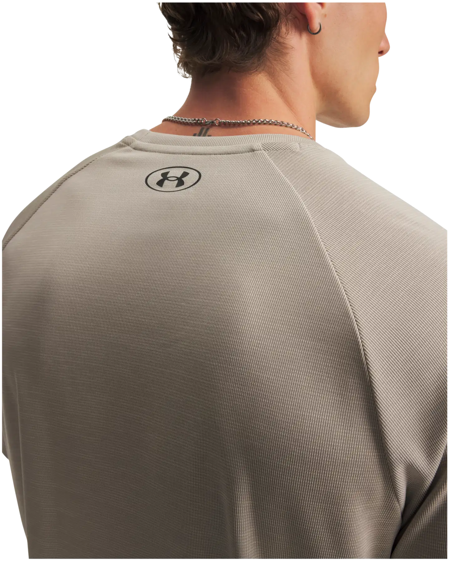 Under Armour miesten lyhythihainen treenipaita UA Tech Textured SS  1382796 - Timberwolf Taupe - 3