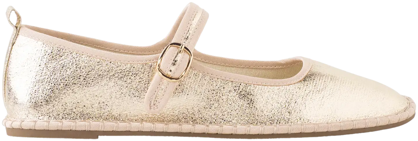 TEX naisten remmiballerinat I274689 - Gold - 2