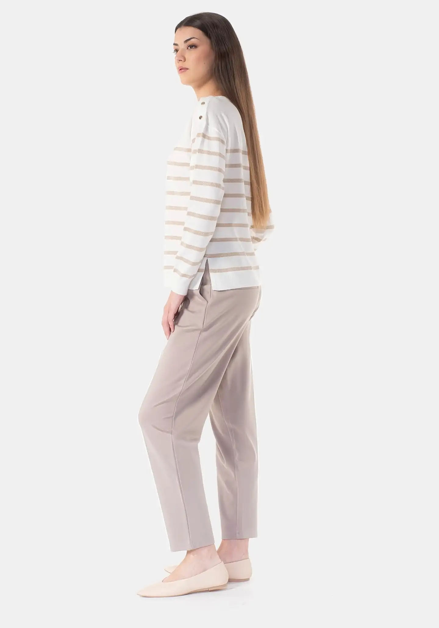 TEX naisten neuloshousut I993122 - ecru - 5