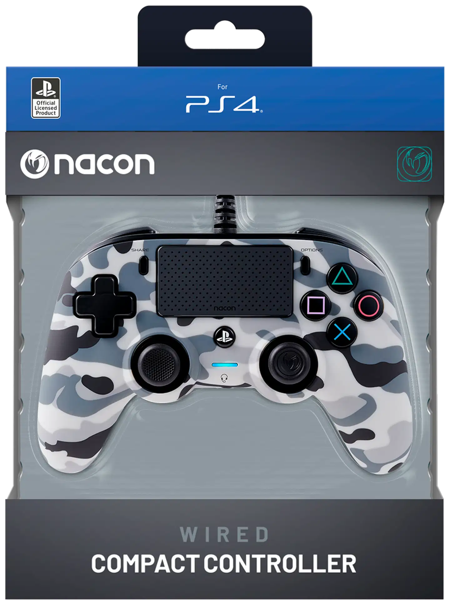 Nacon Wired Compact Controller peliohjain Camo Grey - 3