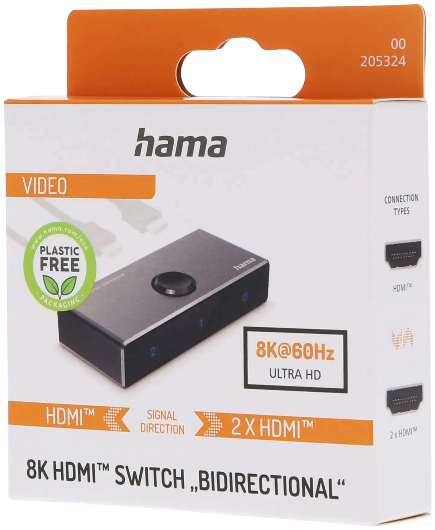 Hama HDMI™-kytkin, 1 in 2 out/2 in 1 out, 8K - 9