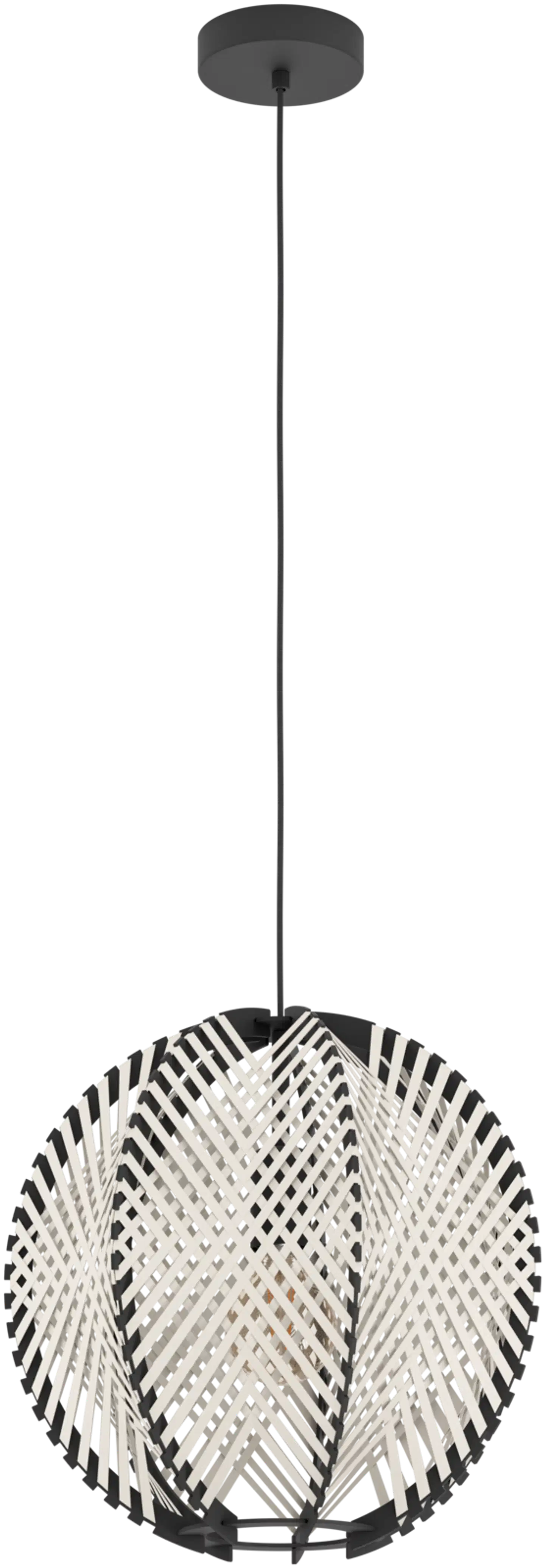 EGLO riippuvalaisin Waverton E27 40 cm musta/valkoinen - 1