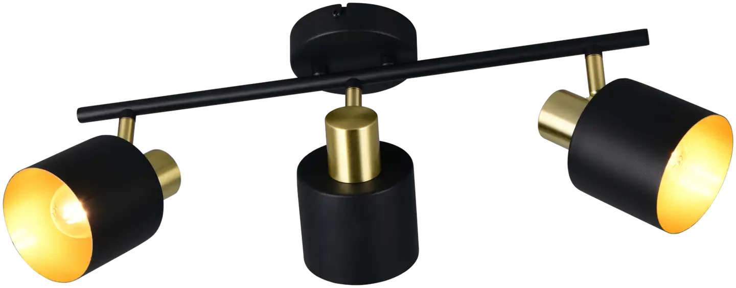 Trio spottivalaisin Eva 3-os musta/kulta E14 - 1