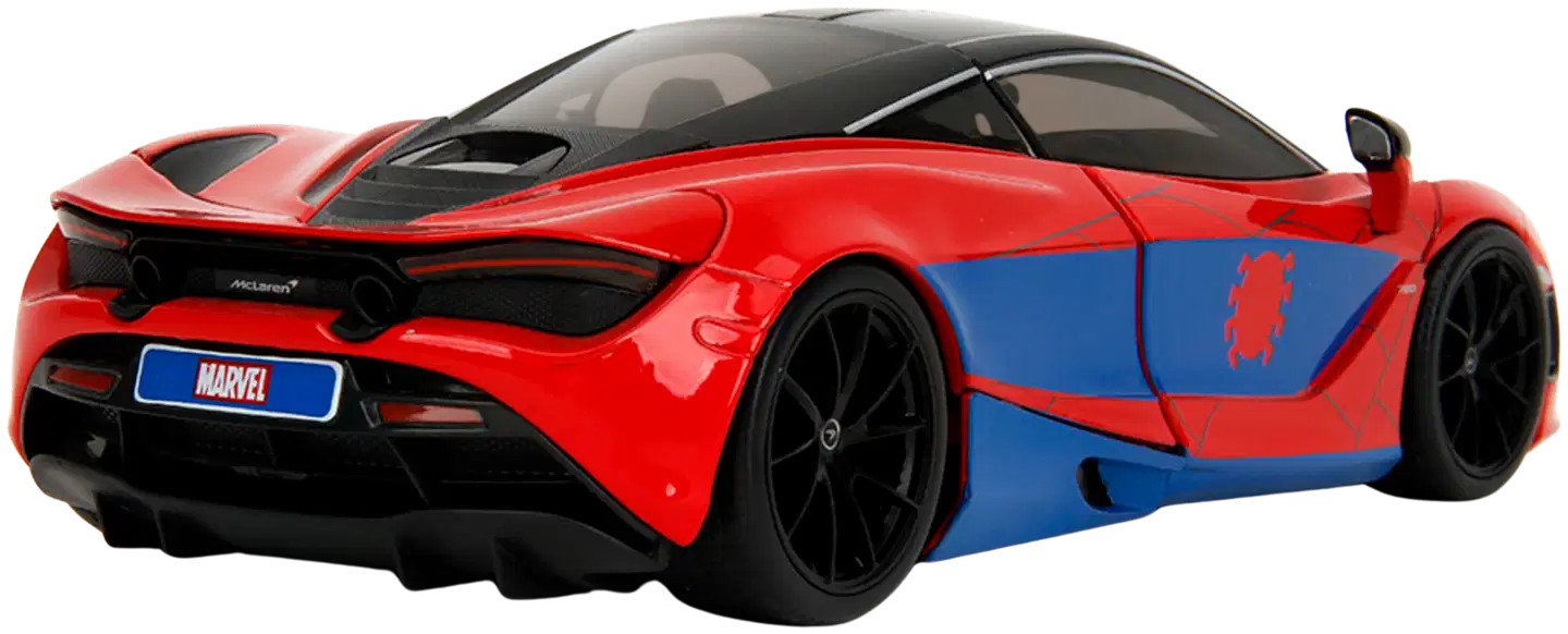 Jada - Marvel Spider-Man McLaren 720S 1:24, 19 cm auto ja Spider-Man hahmo, die-cast - 3