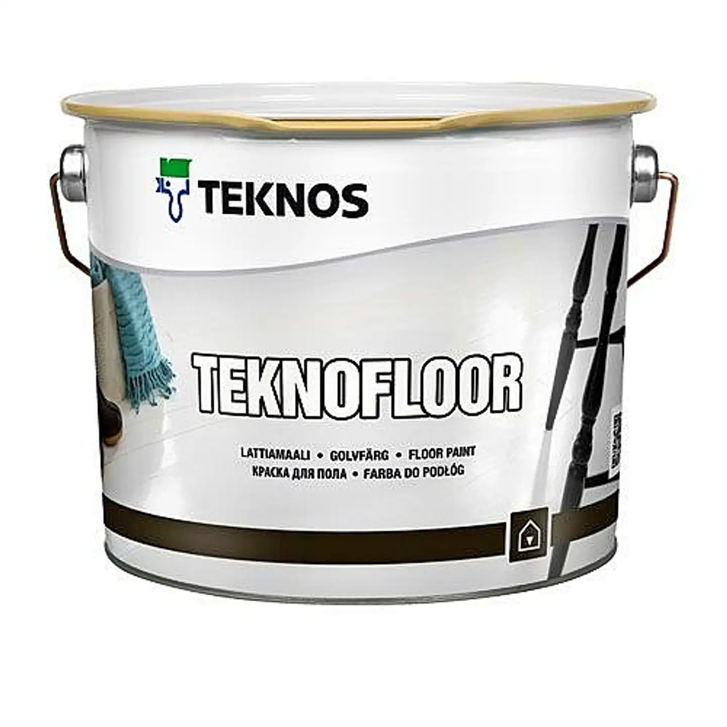 Teknos Teknofloor lattiamaali 2,7L PM1 valkoinen sävytettävissä kiiltävä