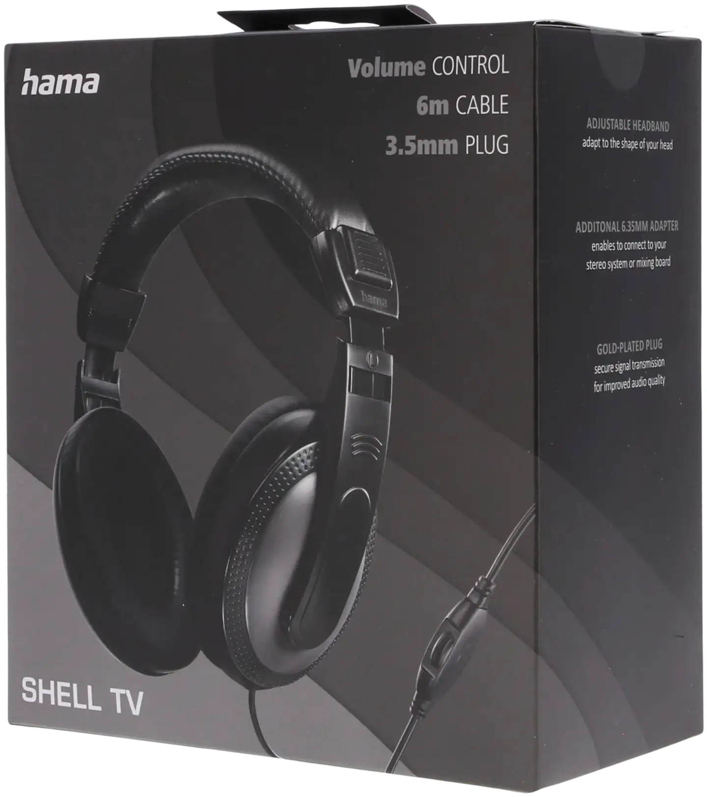 Hama Langalliset TV-kuulokkeet ShellTV, Over-Ear, musta - 5