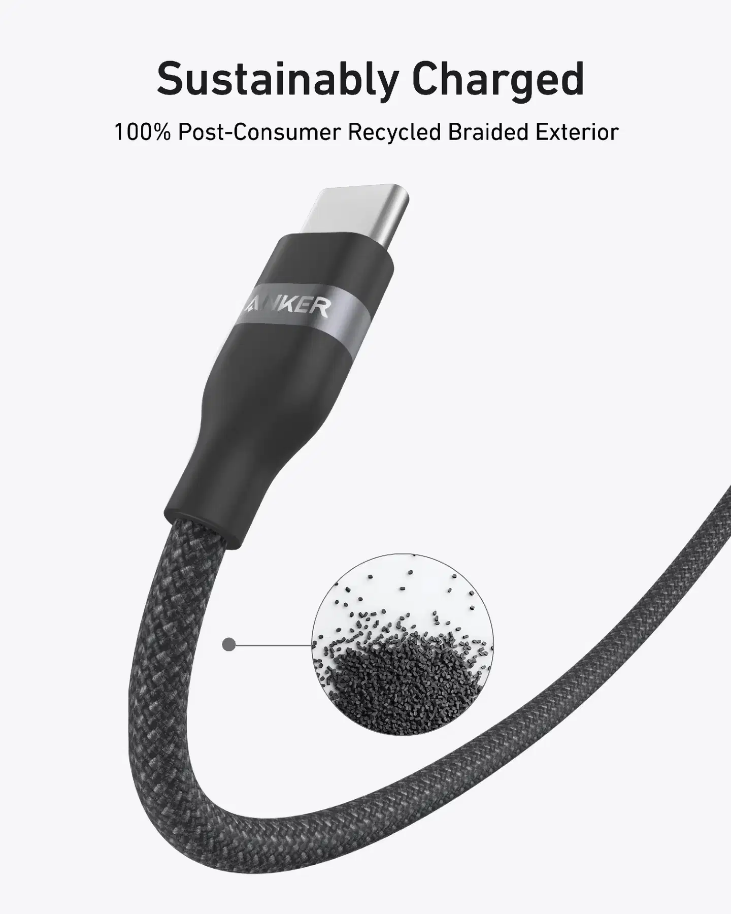 Anker USB-C - USB-C, musta, 1m kaapeli - 2