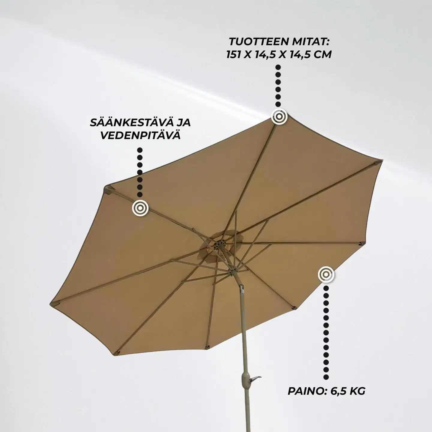 Lykke aurinkovarjo saga, beige - 2