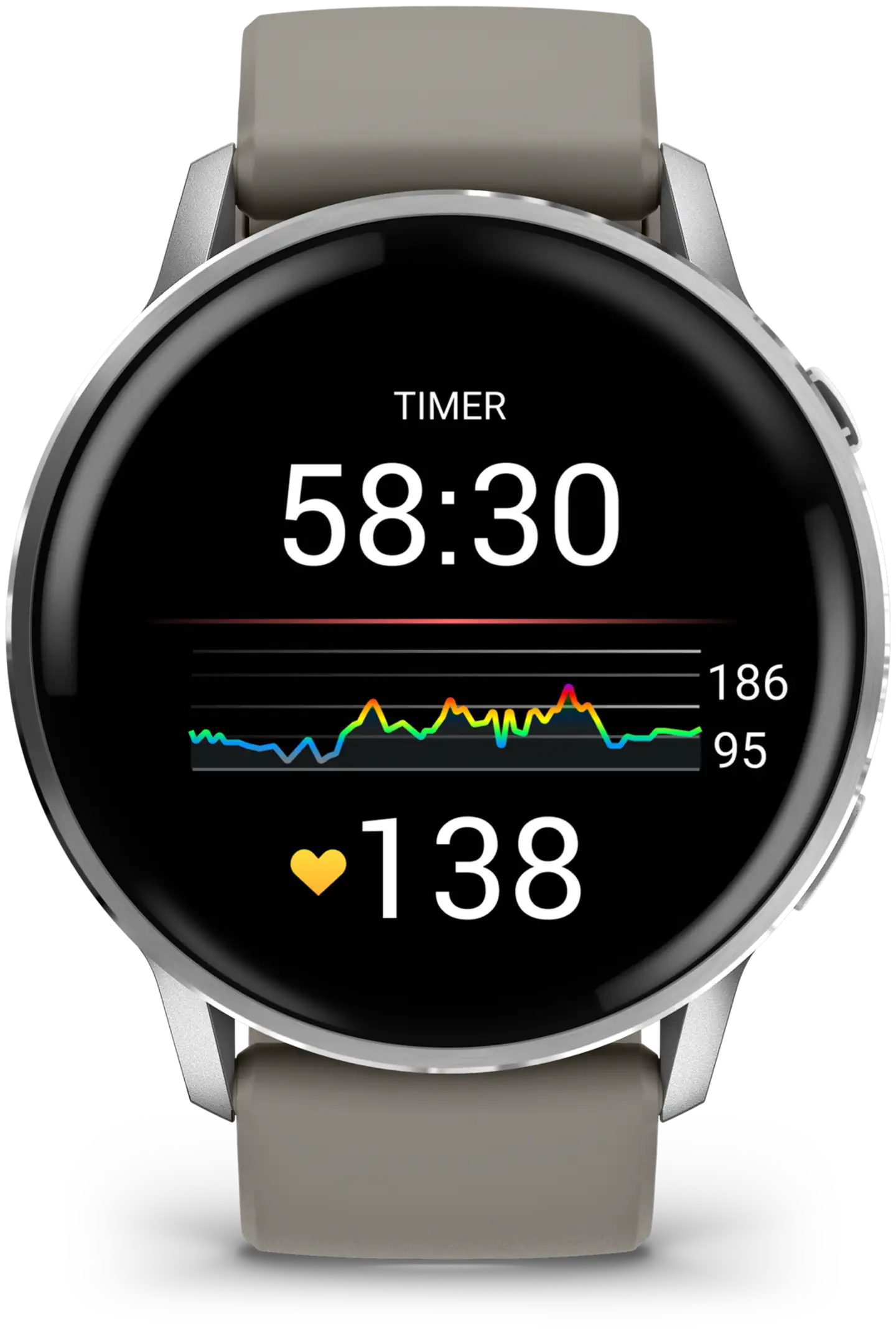 Garmin älykello Venu 4 – 45 mm, hopeanvärinen ja hopeanharmaa silikonihihna - 4