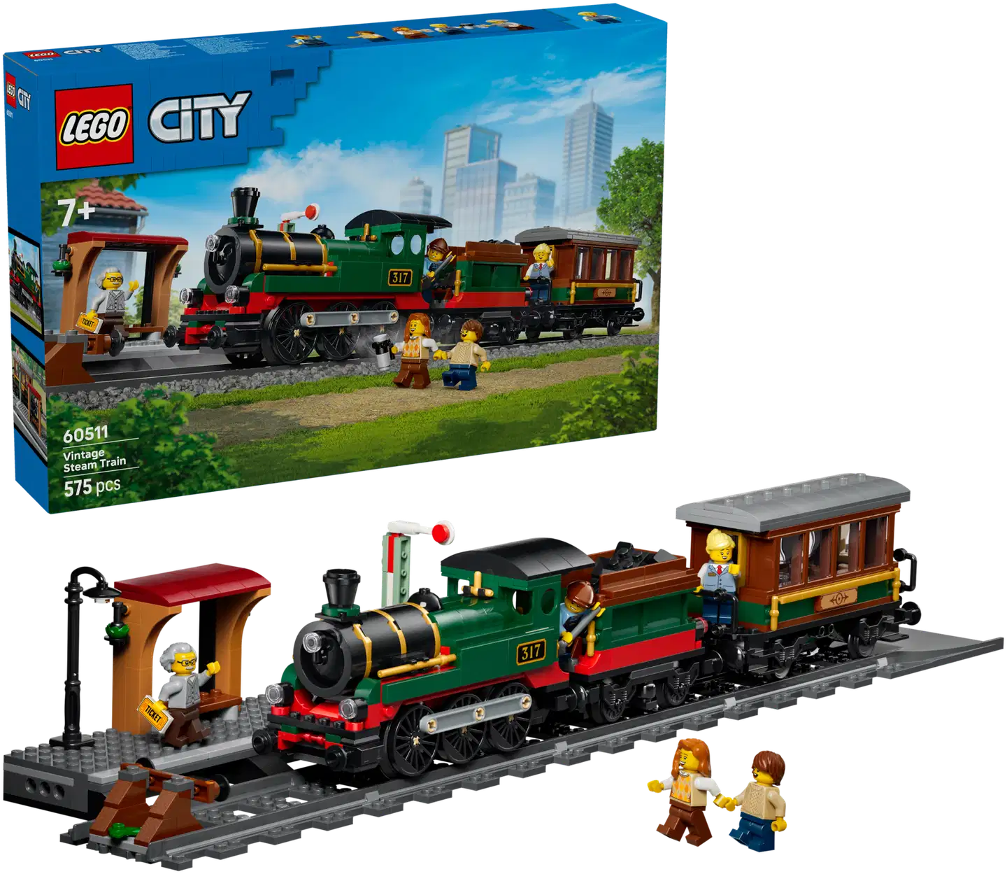 LEGO® City Trains 60511 Vanhanaikainen höyryjuna - 1