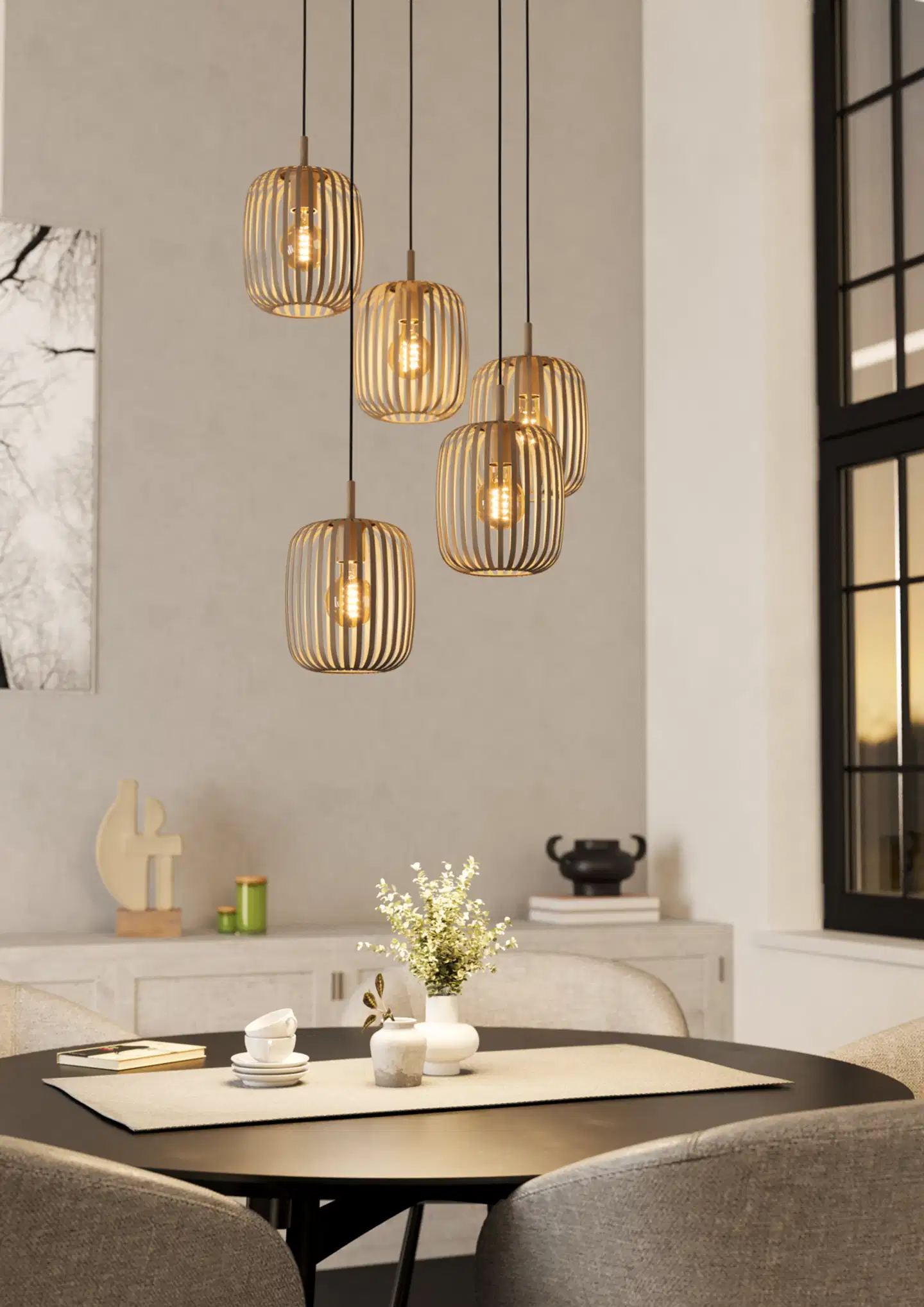 EGLO riippuvalaisin 5-os. Romazzina E27 hiekka - 4