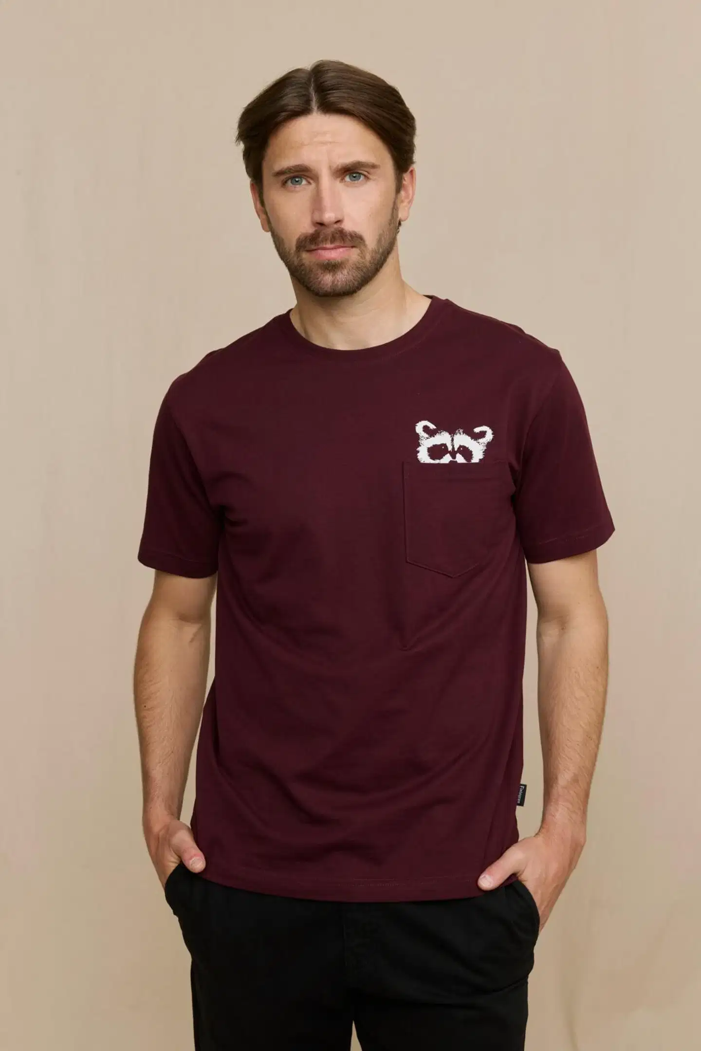 Finlayson miesten t-paita Pesue tasku - Wine - 3