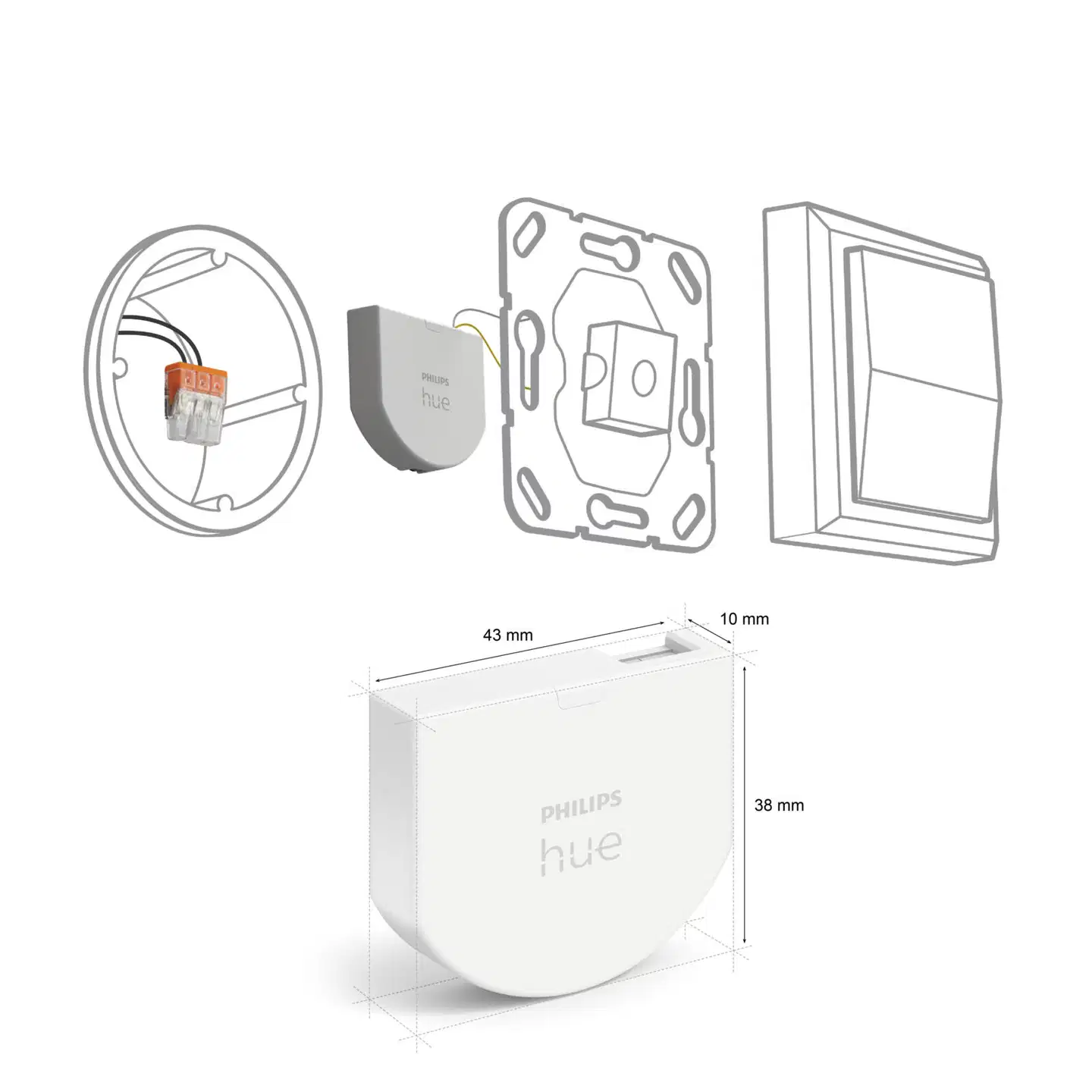 Philips Hue paristokäyttöinen seinäkytkin 2 kappaletta - 3