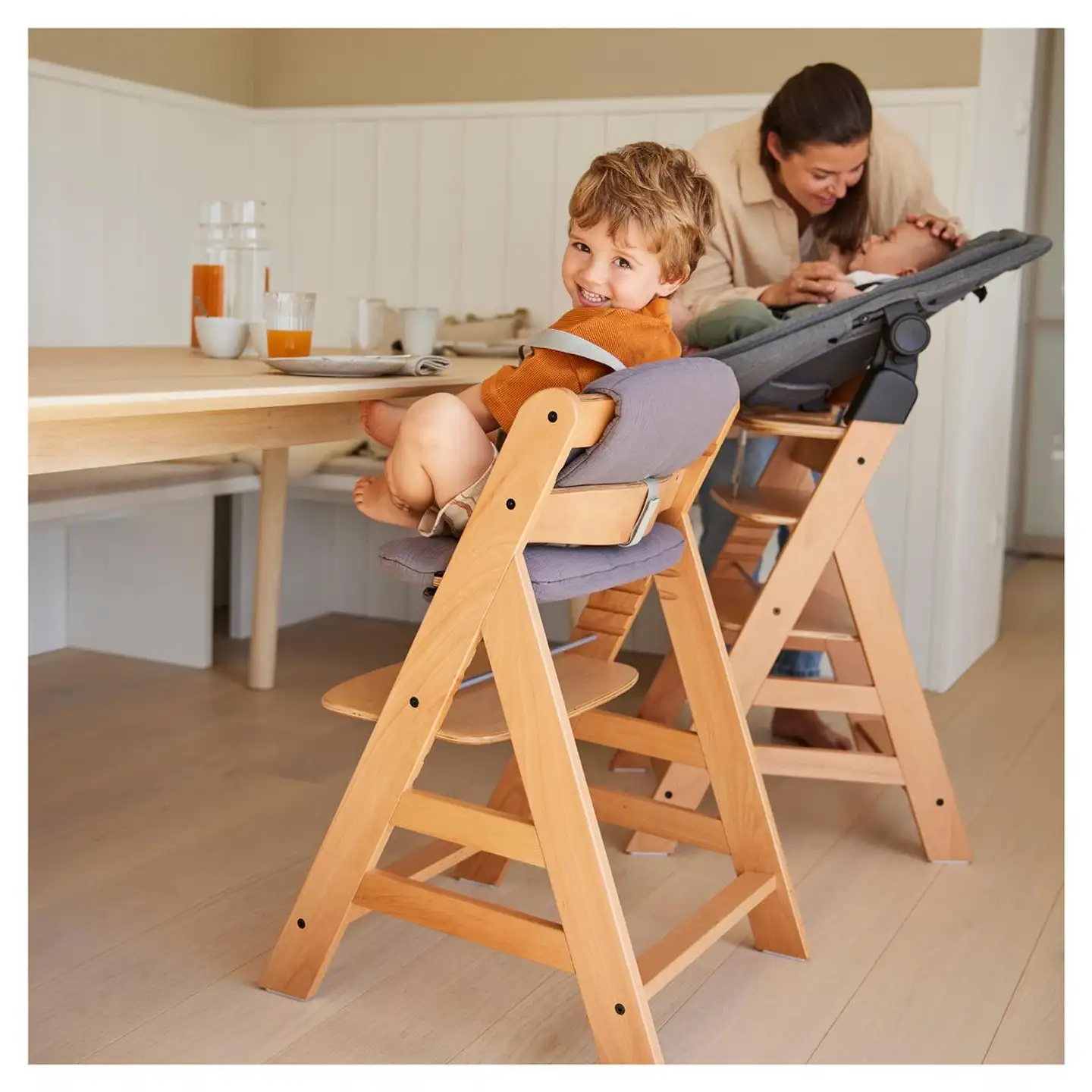 Hauck pehmustesetti syöttötuoliin Highchair Pad tummanharmaa - 21