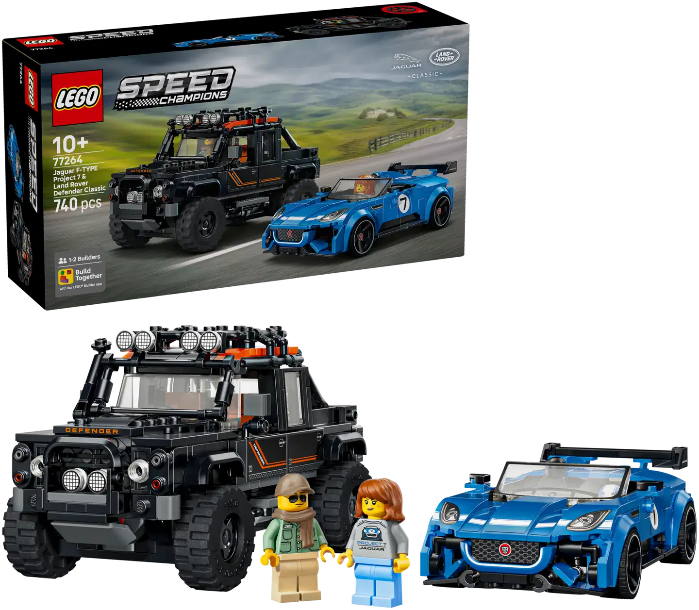 LEGO® Speed Champions 77264 Jaguar Project 7 ja Land Rover Defender - 1