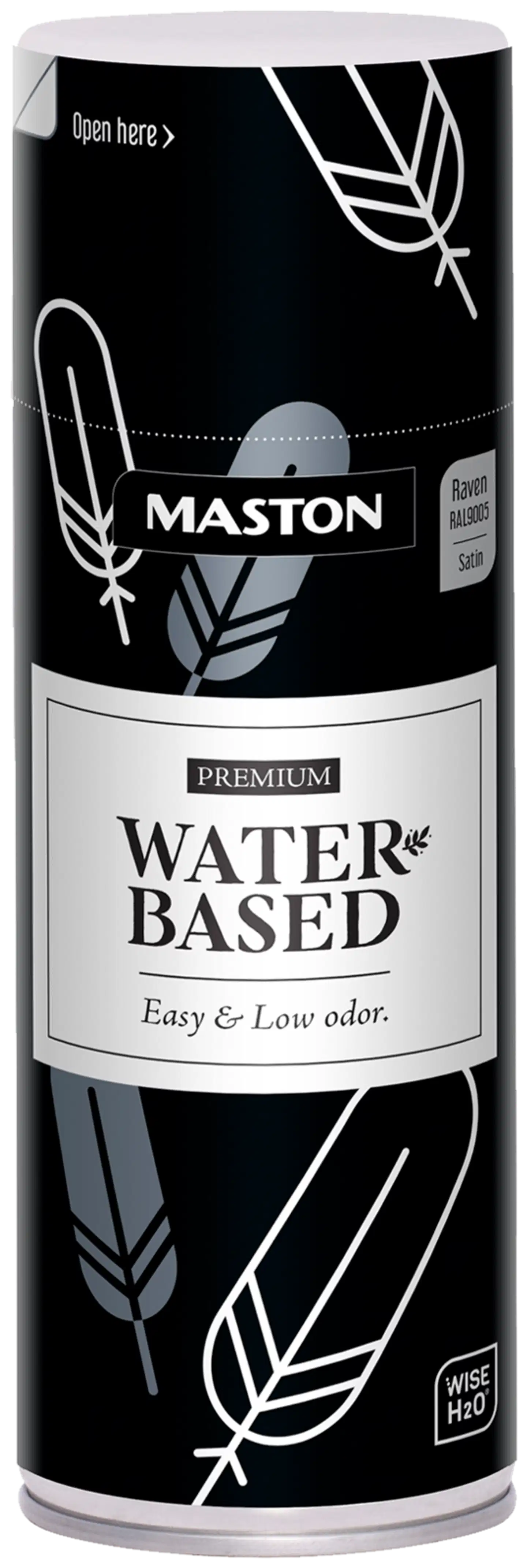 Maston spraymaali Water-Based 350 ml Raven RAL9005