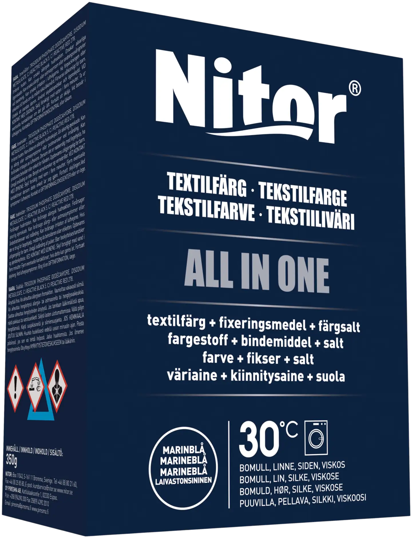 Nitor Tekstiiliväri All in one 350g mariini