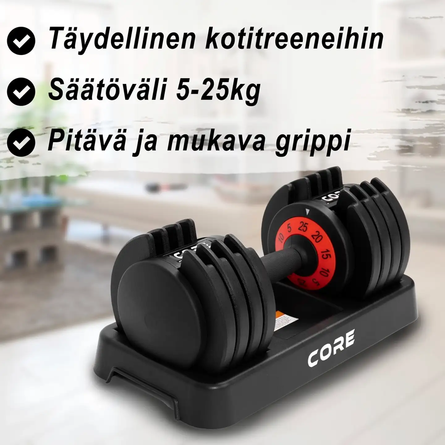 Core Säädettävä Käsipaino 25Kg - 10