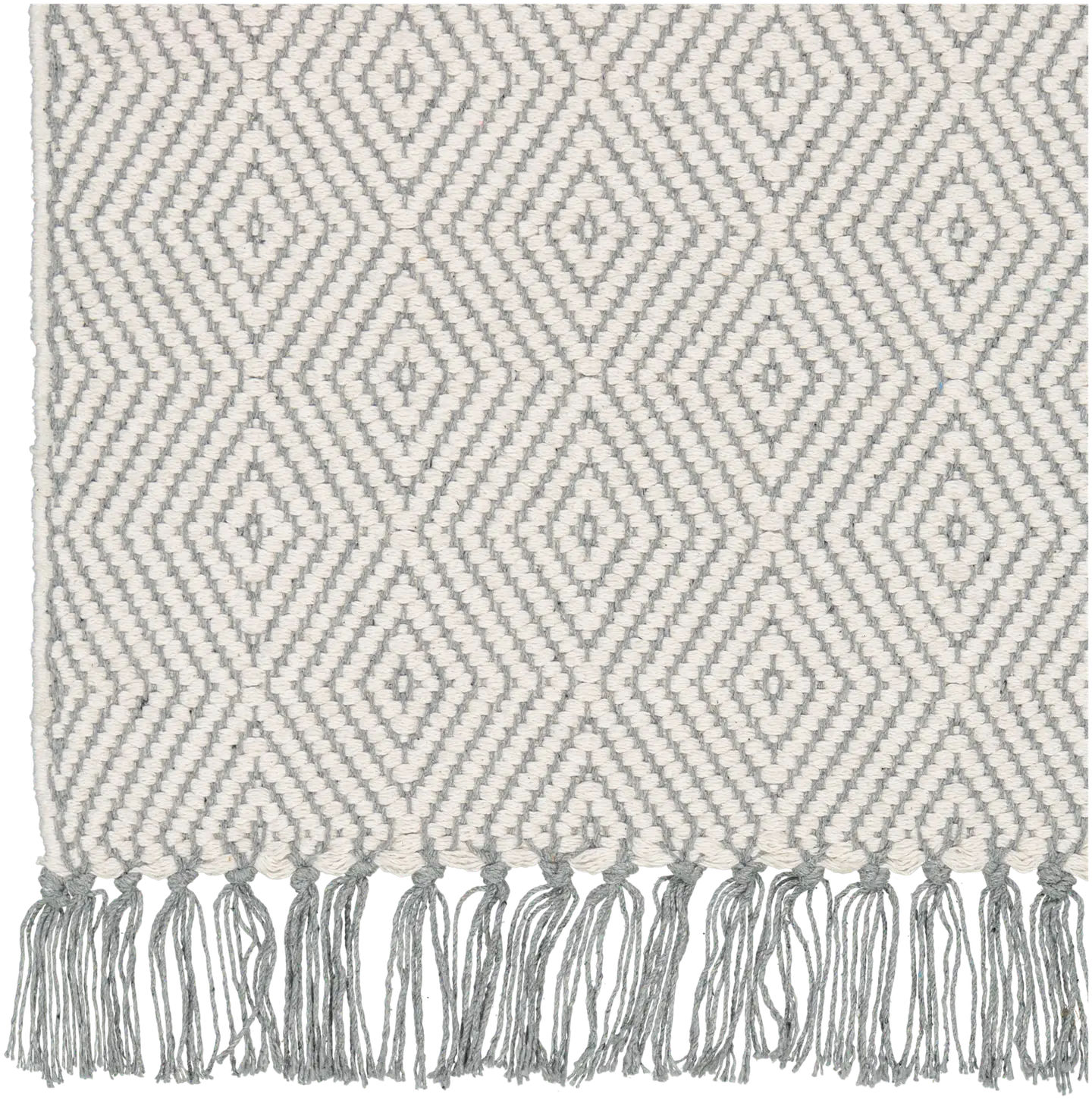 House puuvillamatto Twill 60x90 cm luonnonvalkoinen/vaaleanharmaa - 4
